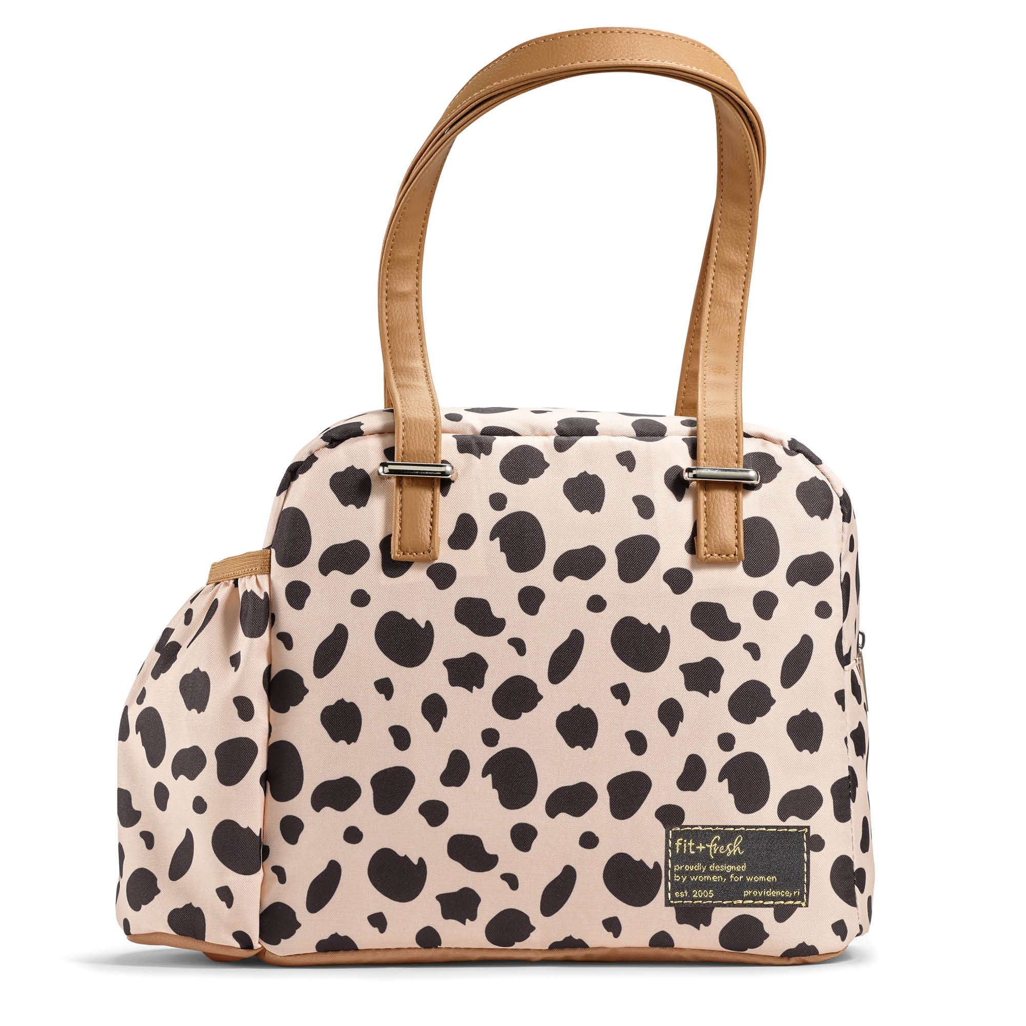 fit-fresh-laketown-insulated-lunch-bag-graphic-cheetah-extra-roomy-fashion-lunch image 1