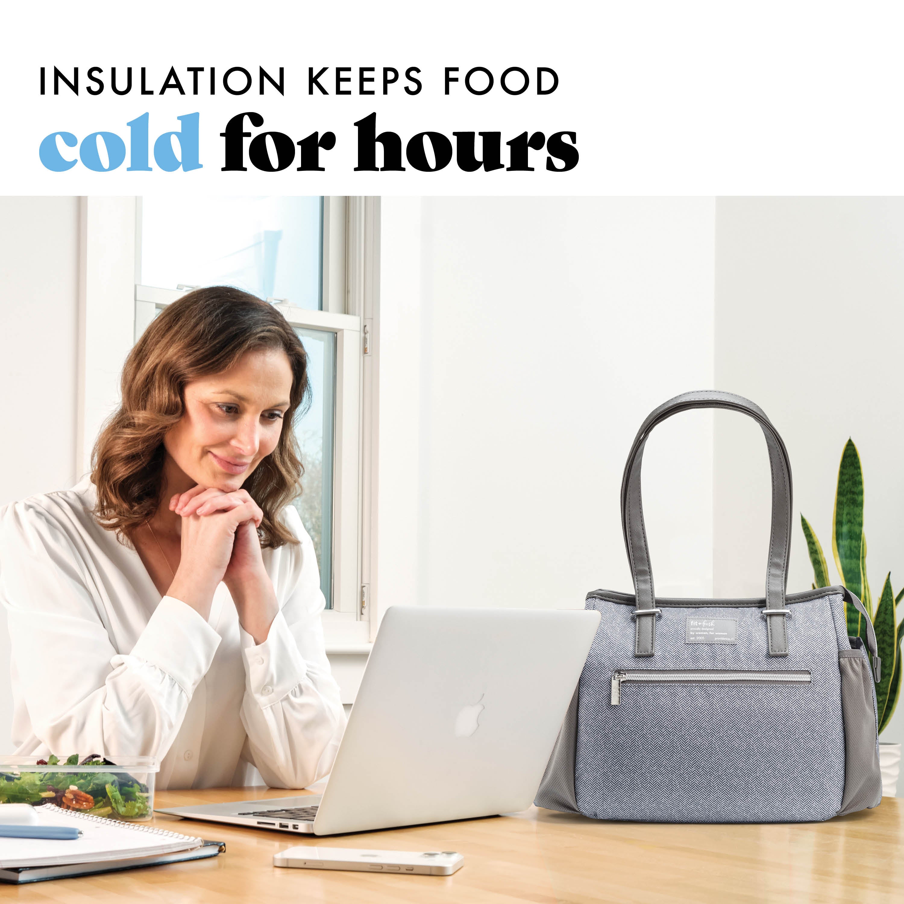 fit-fresh-copley-lunch-bag-with-lunch-kit-gray-tweed-faneuil-13-x6-5-x11-insulat image 5