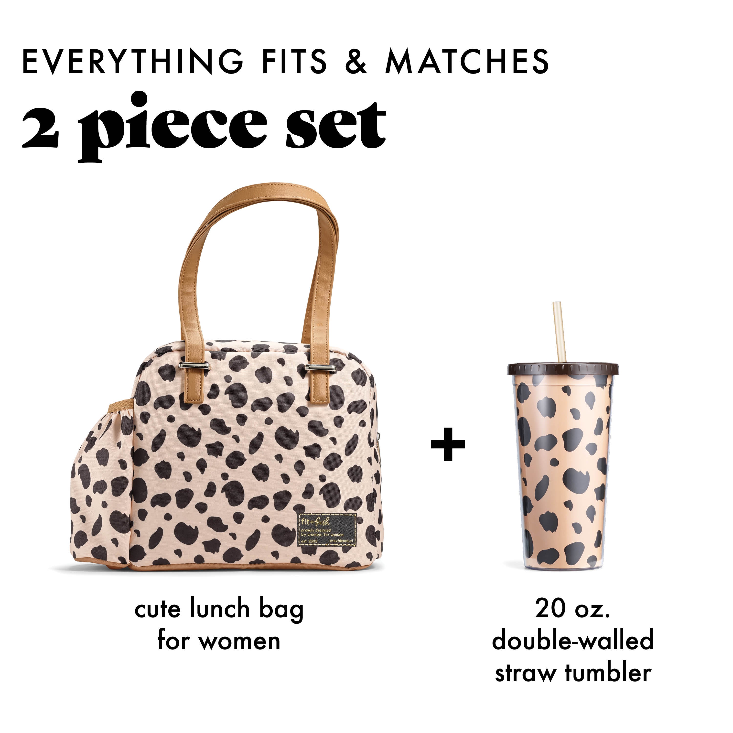 fit-fresh-laketown-insulated-lunch-bag-with-matching-straw-tumbler-cup-graphic-c image 2