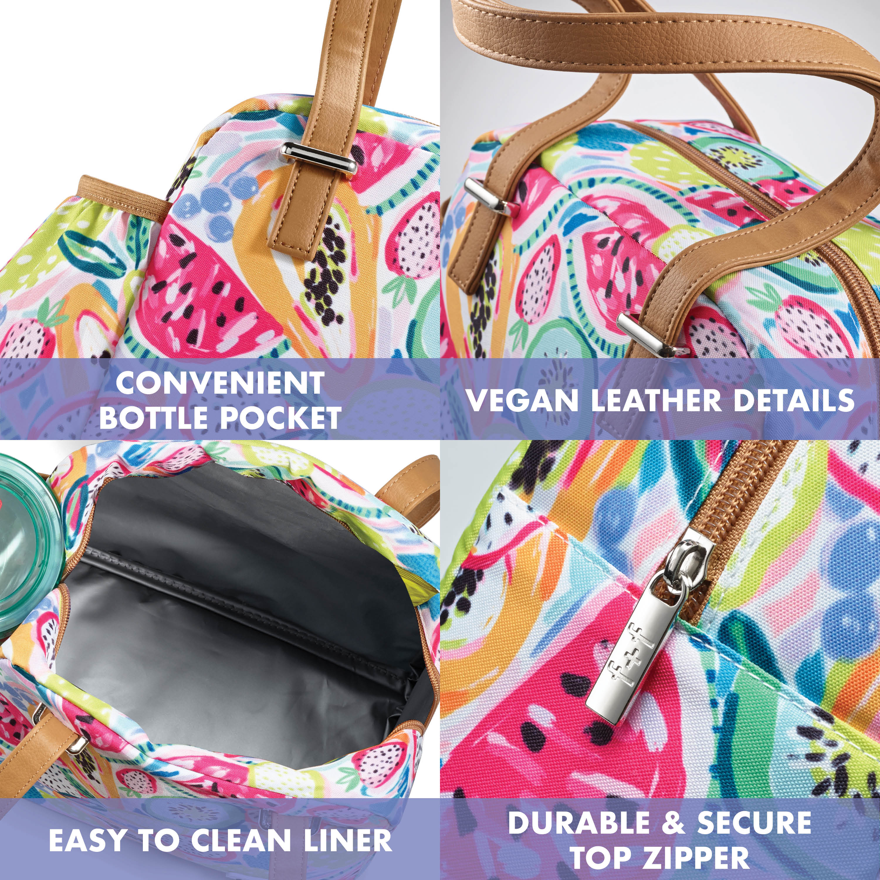 fit-fresh-laketown-lunch-bag-with-matching-tumbler-cup-fresh-fruit-print image 4