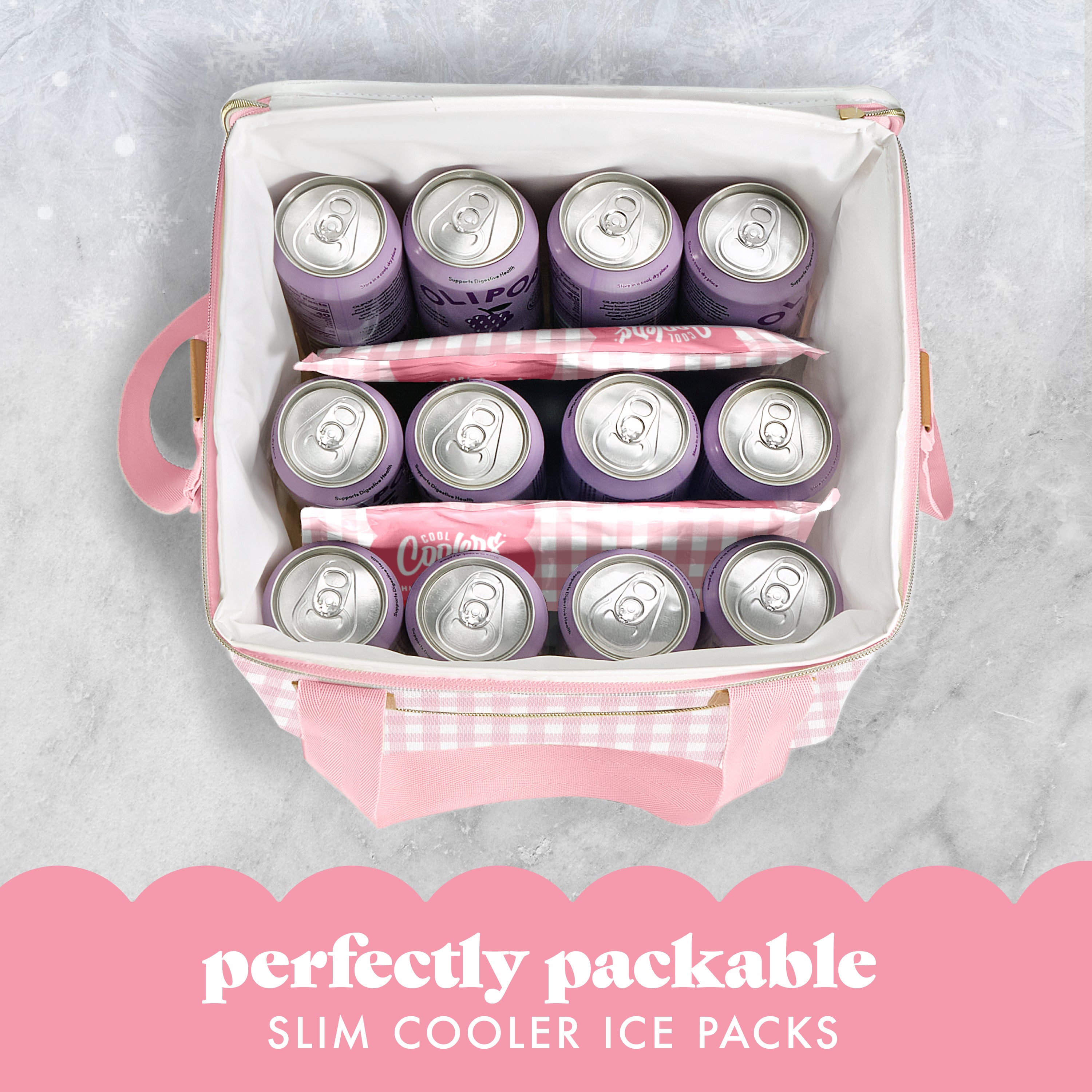 fit-fresh-cool-coolers-xxl-high-performance-reusable-cooler-ice-pack-pink-gingha image 6