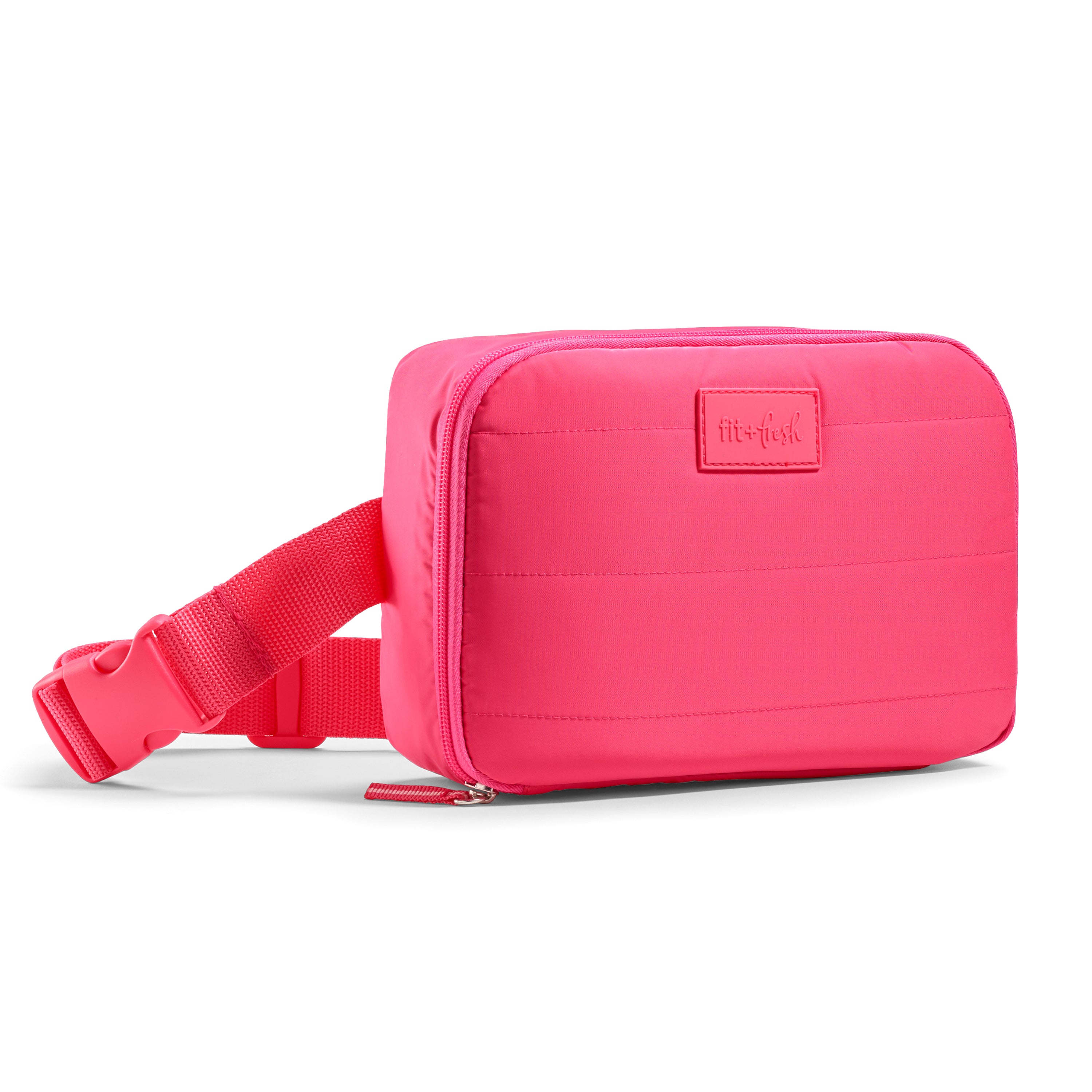 fit-fresh-jada-3-can-cooler-belt-bag-hot-pink-insulated-hands-free-sling-cooler- image 1