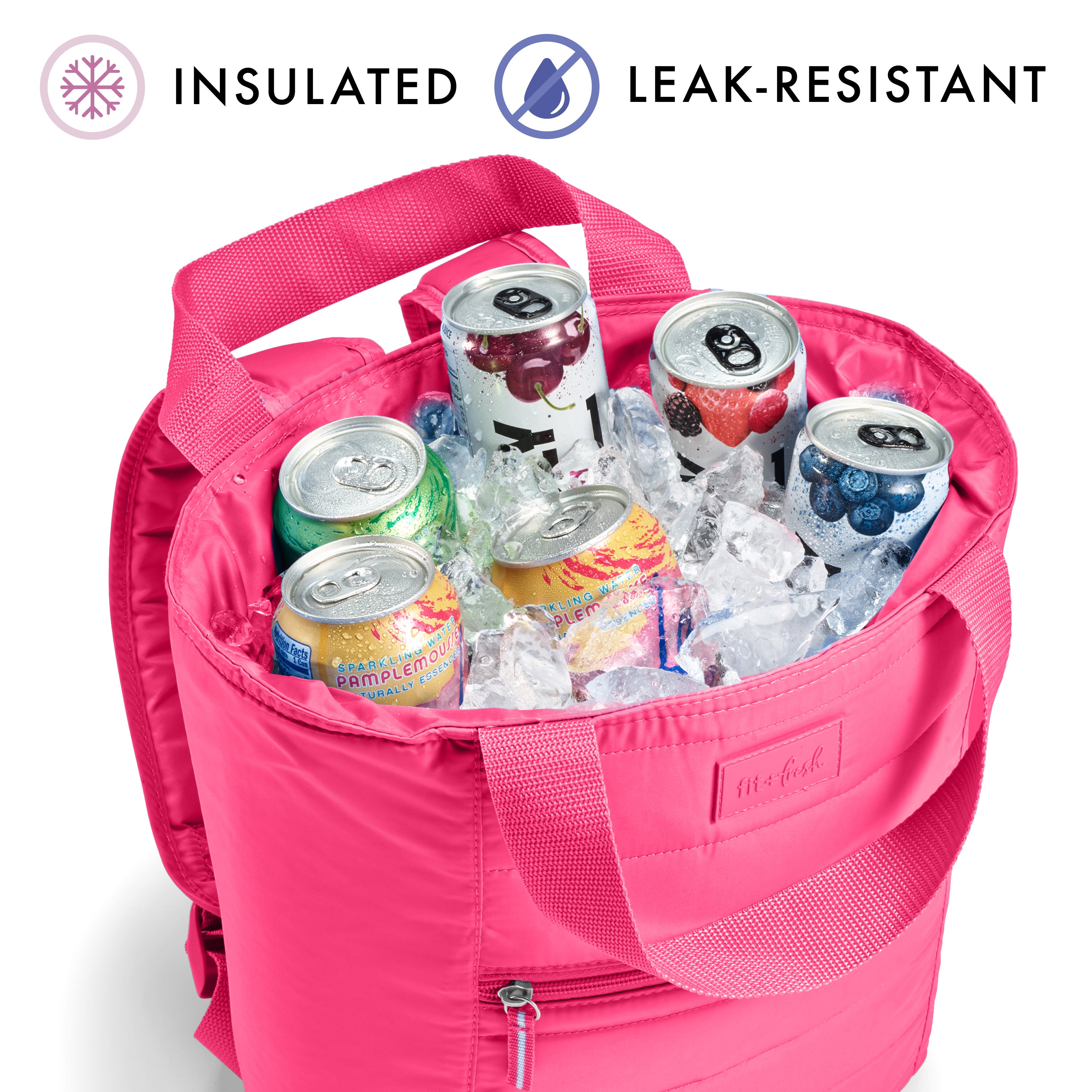 fit-fresh-mari-backpack-cooler-tote-insulated-12-can-holds-up-to-18-cans-hot-pin image 2