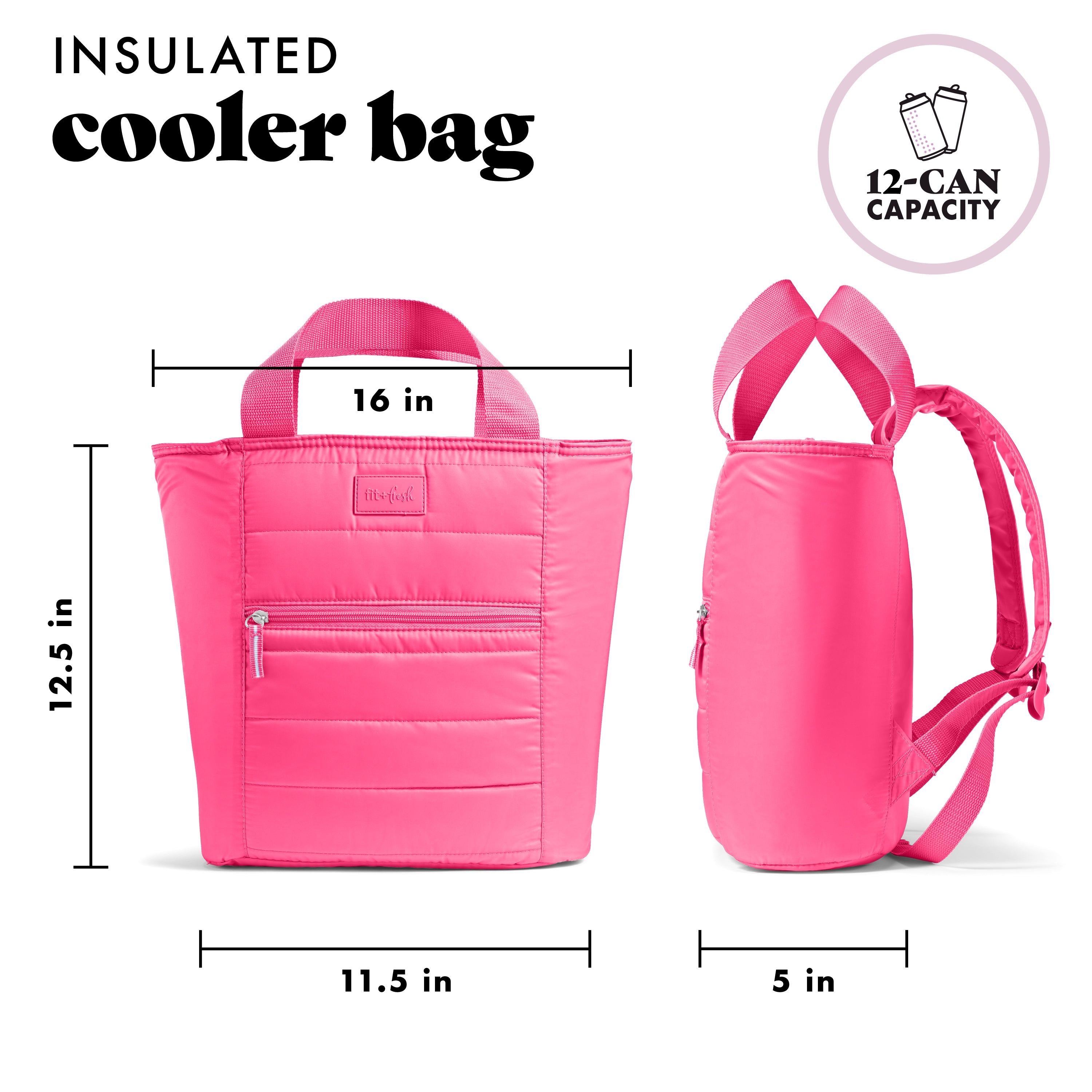 fit-fresh-mari-backpack-cooler-tote-insulated-12-can-holds-up-to-18-cans-hot-pin image 4