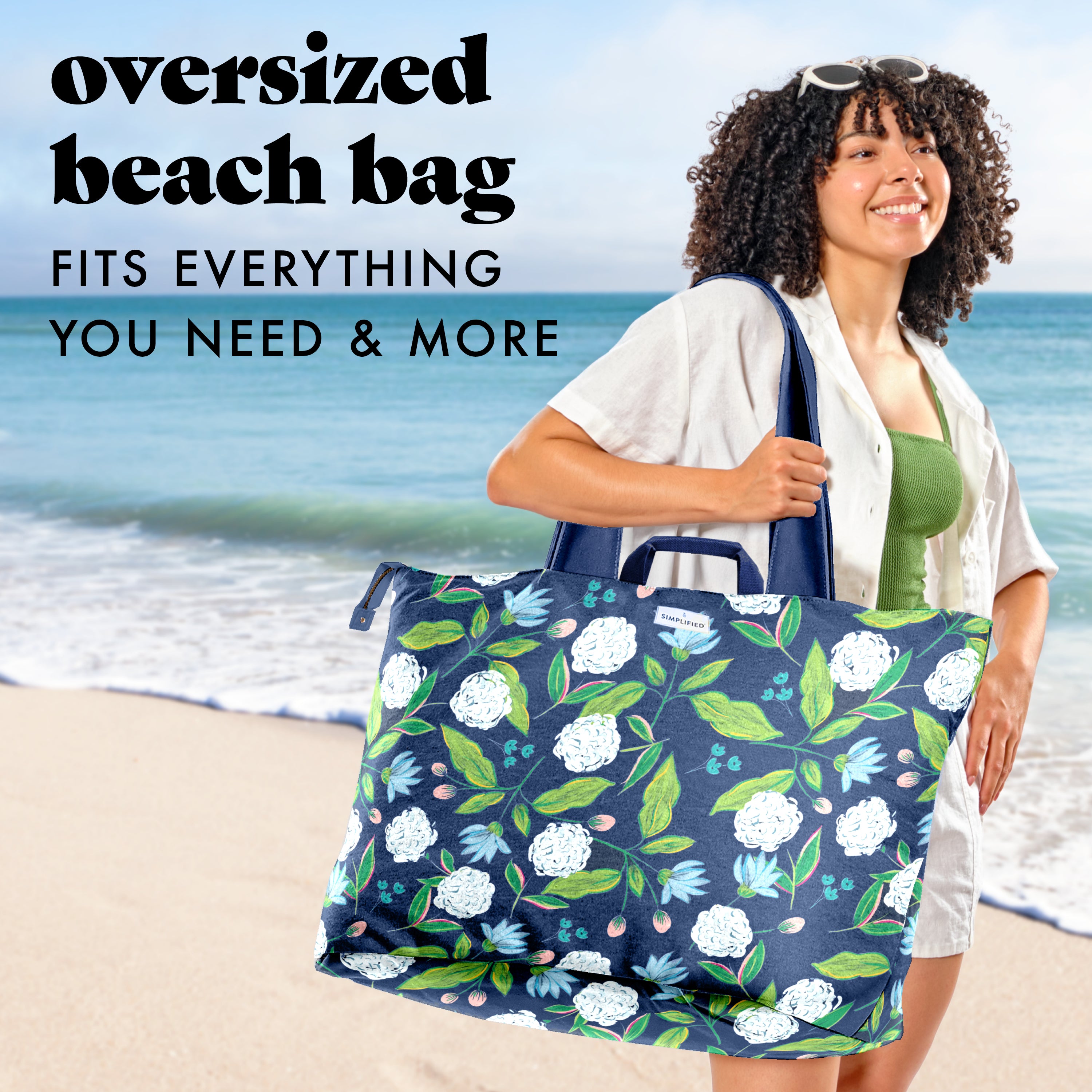 fit-fresh-all-the-things-xl-travel-tote-bag-hydrangeas-extra-large-22-x-18-x-12- image 2