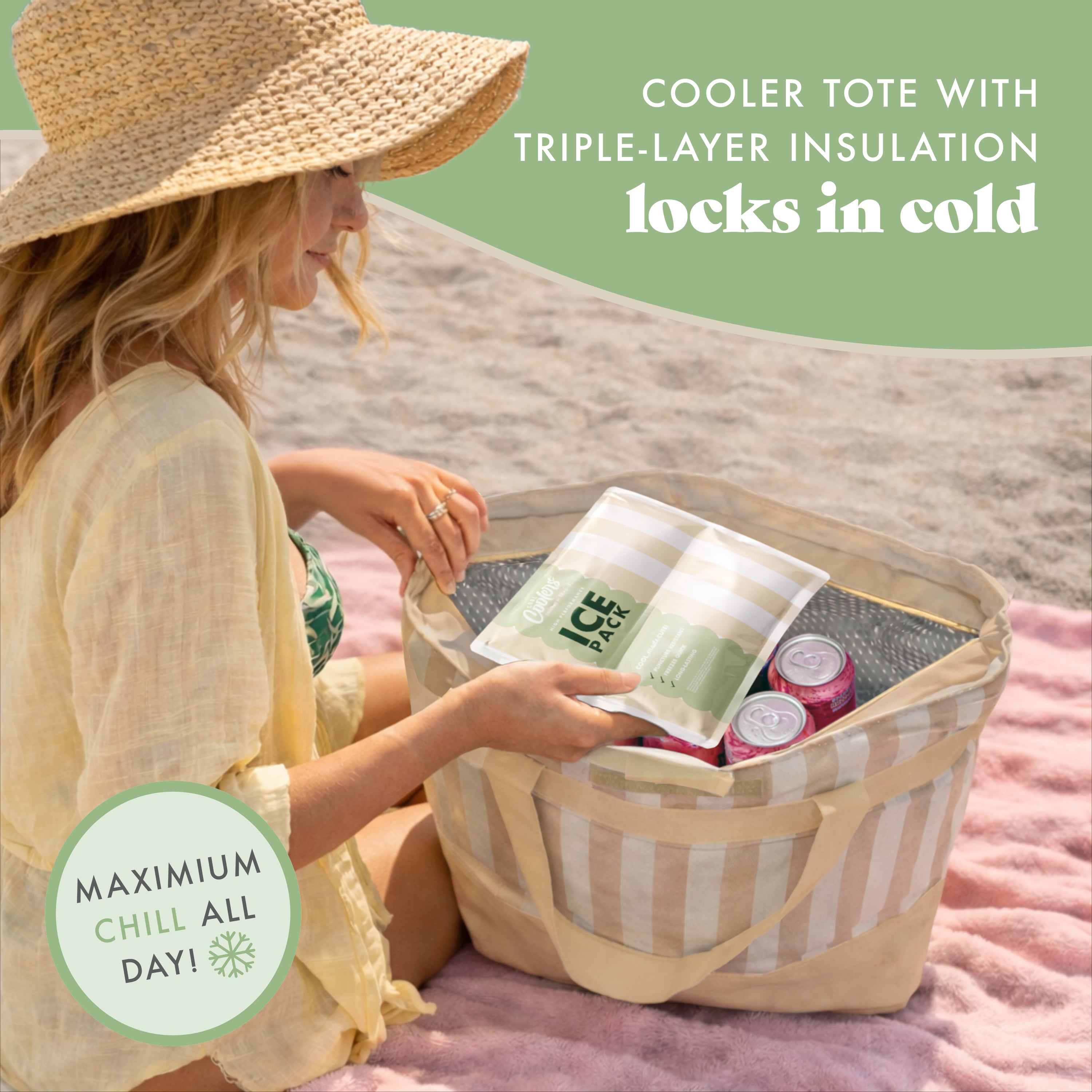 fit-fresh-xl-insulated-cooler-tote-bag-pina-colada-cabana-stripe image 5