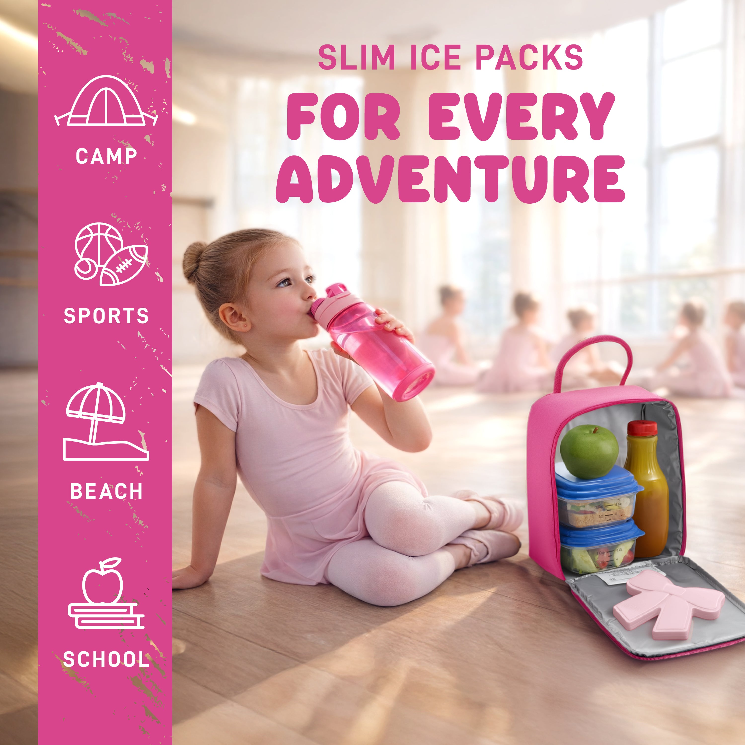 fit-fresh-cool-coolers-kids-shaped-ice-packs-bows-reusable-slim-bow-shaped-lunch image 6