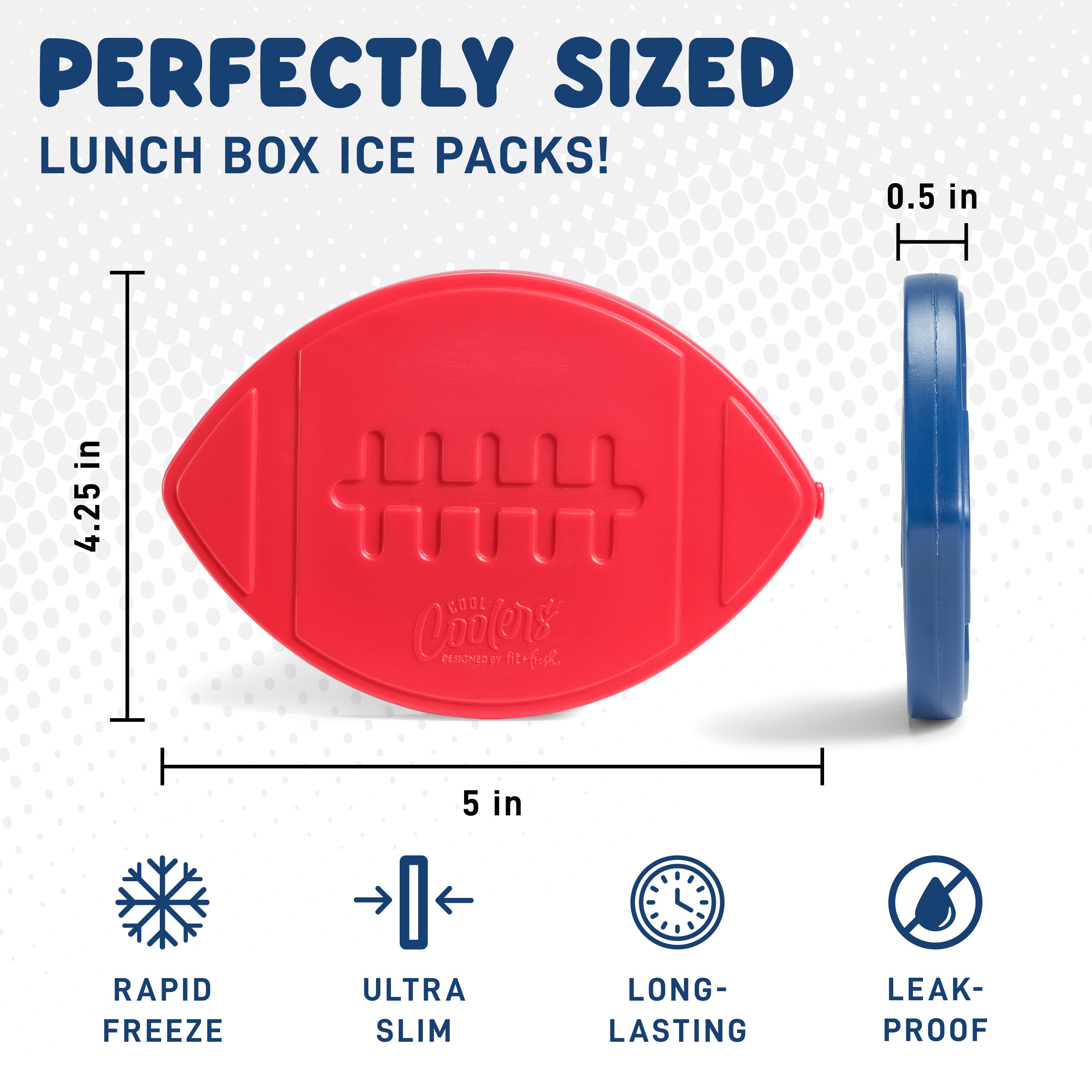 fit-fresh-cool-coolers-kids-shaped-ice-packs-football-reusable-football-shaped-l image 2
