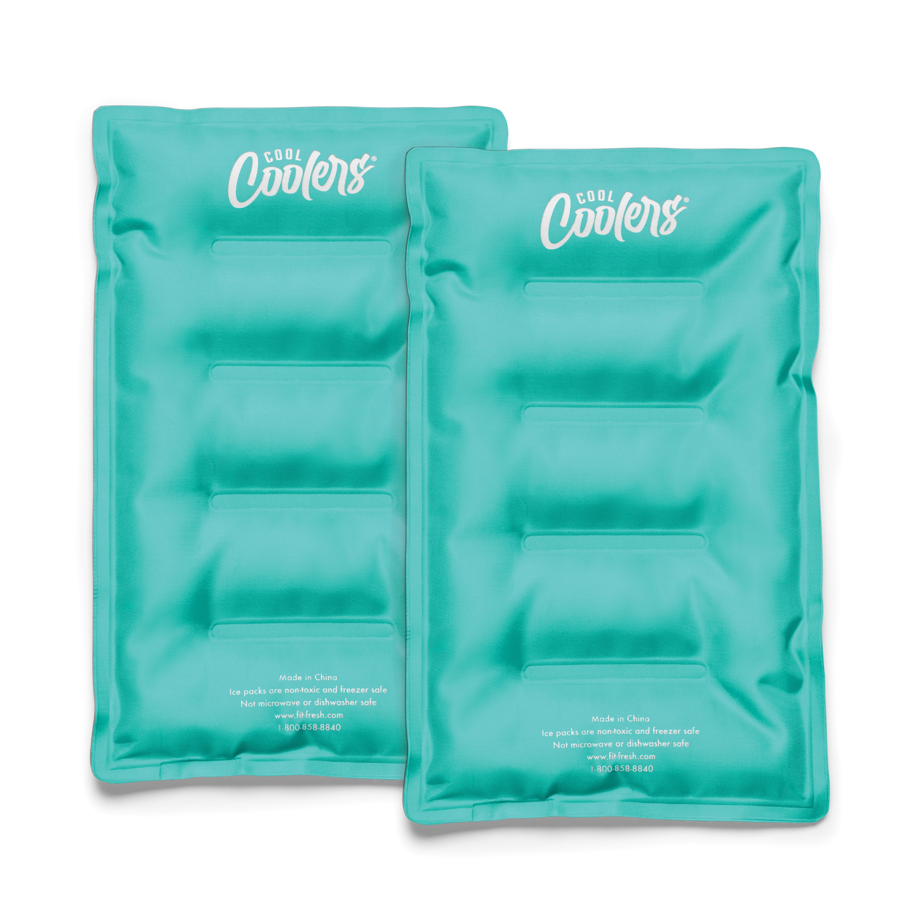 fit-fresh-cool-coolers-xl-soft-ice-packs-teal-2-pack-flexible-reusable-cooler-ic image 1