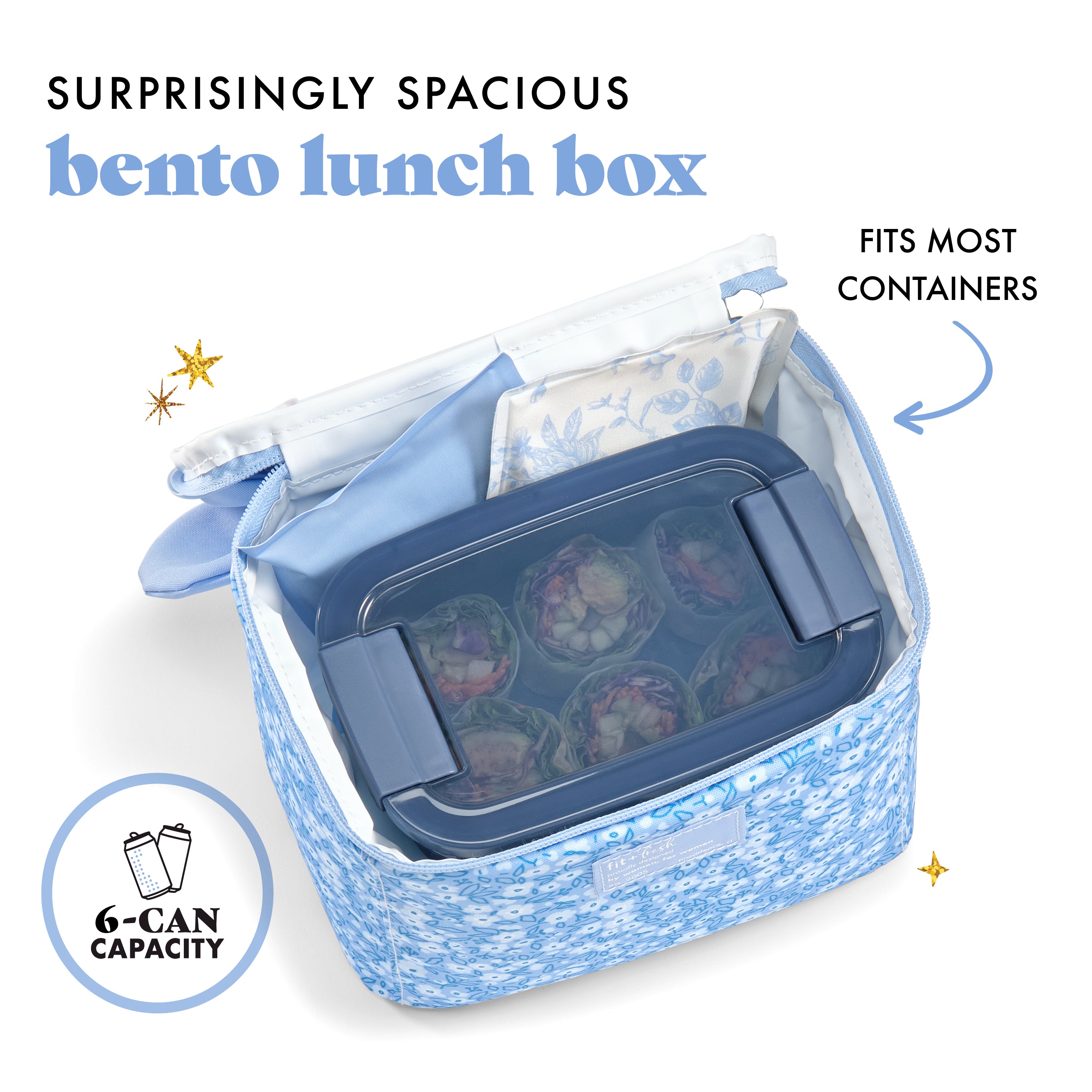 fit-fresh-luna-bow-kids-insulated-lunch-tote-triple-layer-thermal-cornflower-in- image 6