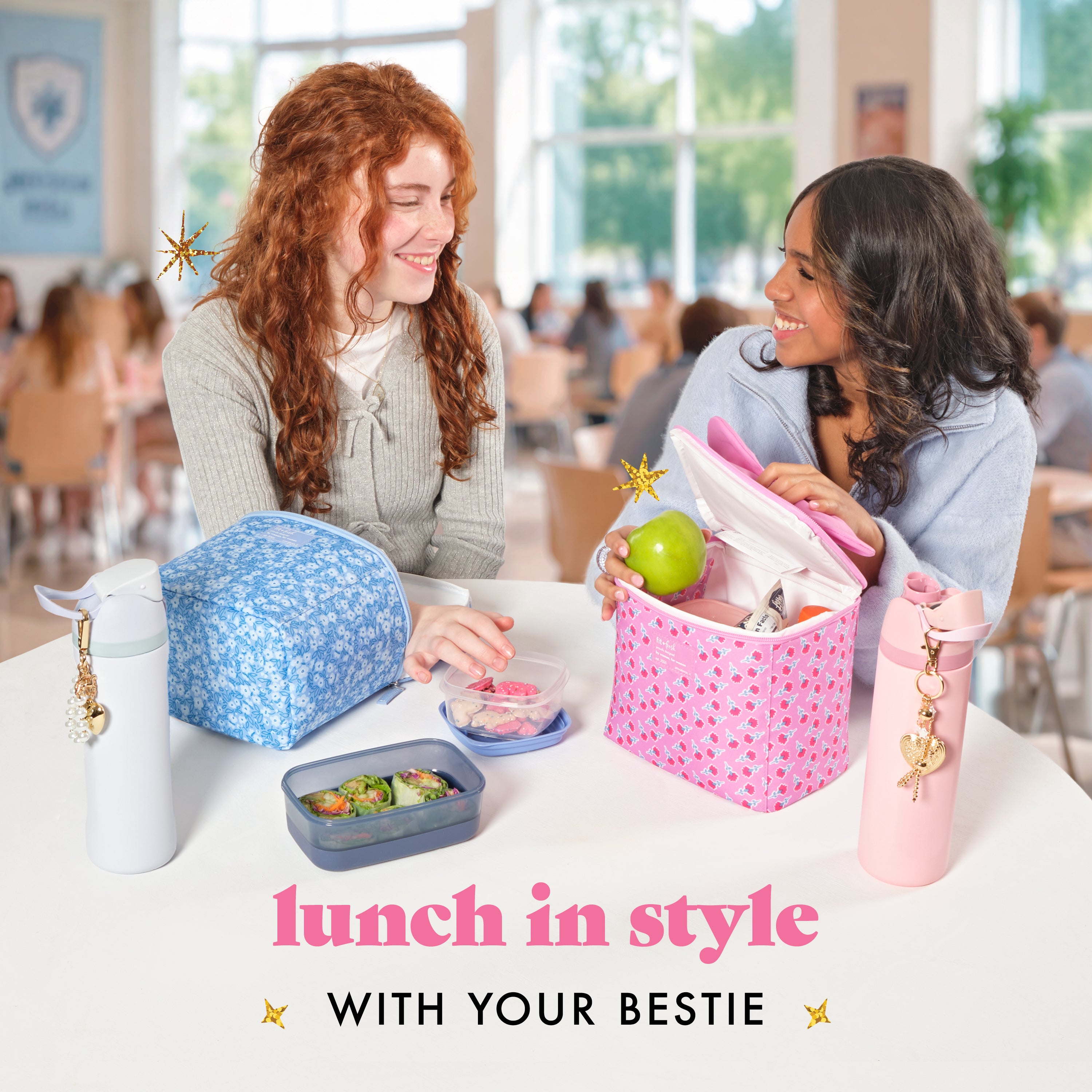 fit-fresh-luna-bow-kids-lunch-tote-sweet-pink-block-insulated-kids-lunch-bag-10- image 7