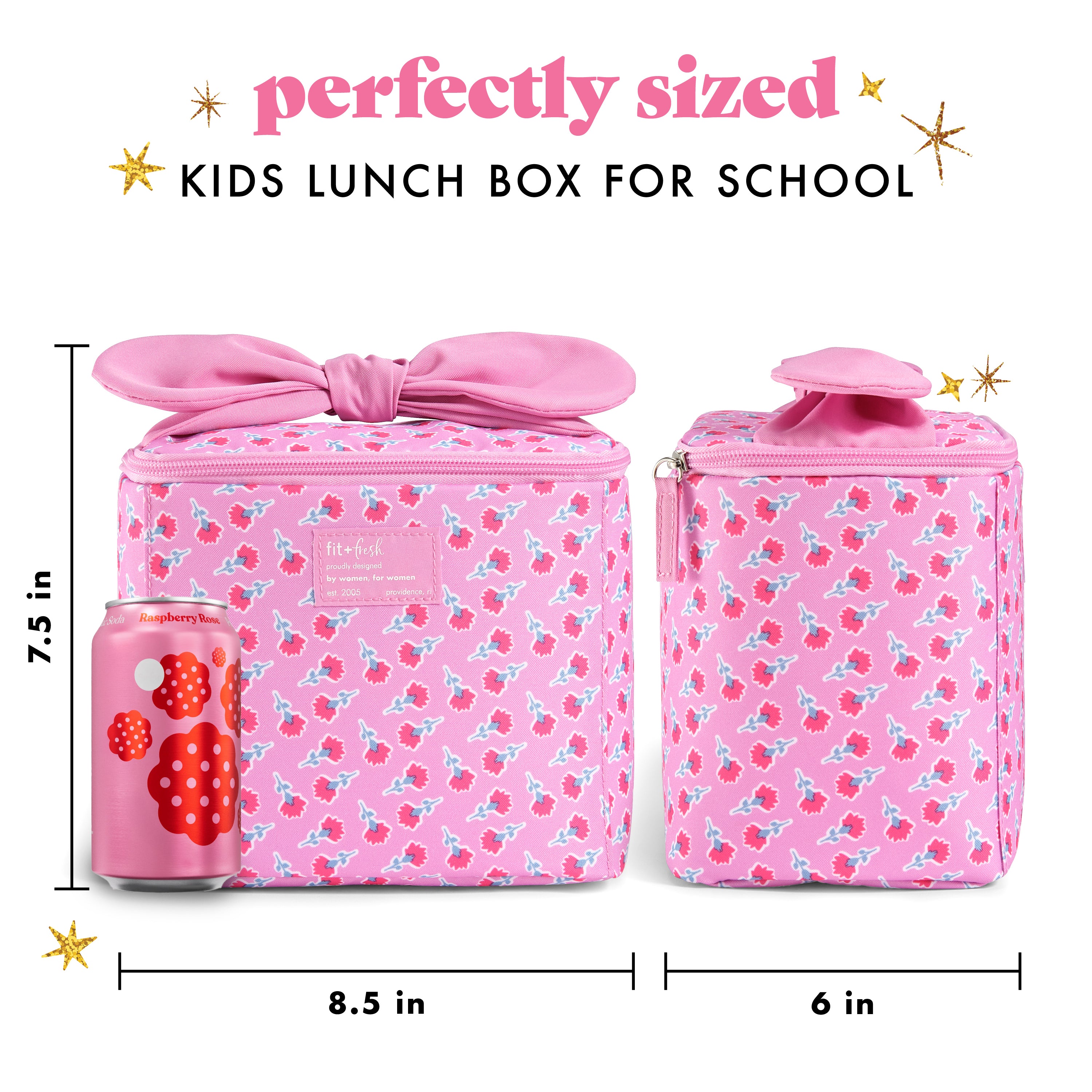fit-fresh-luna-bow-kids-lunch-tote-sweet-pink-block-insulated-kids-lunch-bag-10- image 4