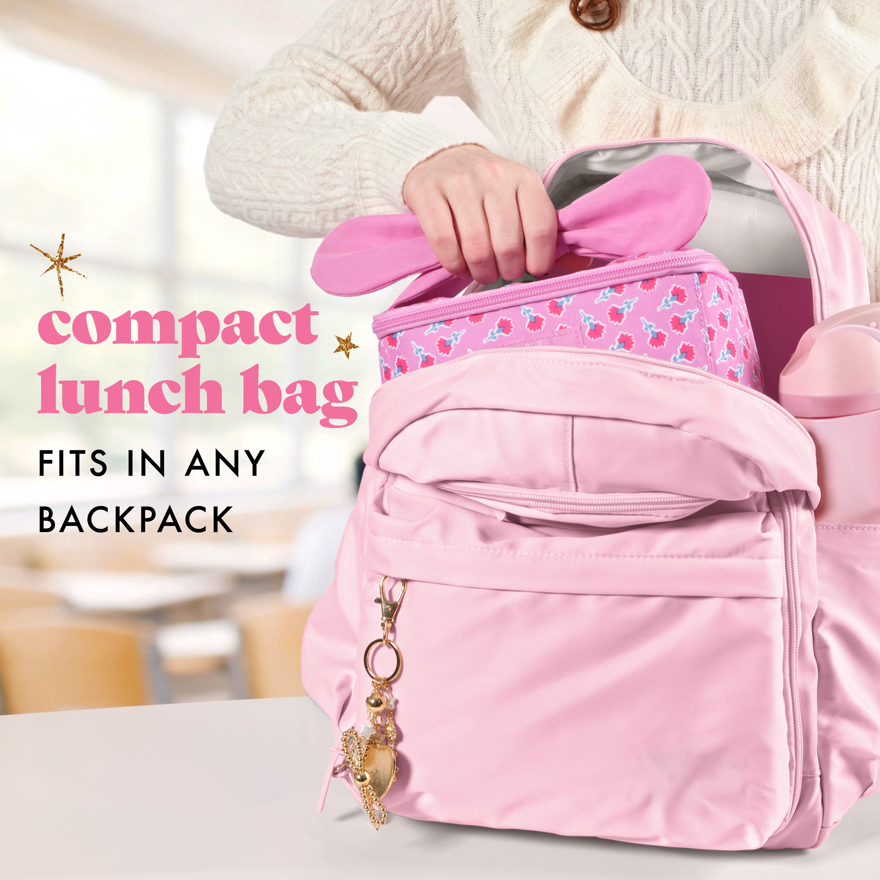 fit-fresh-luna-bow-kids-lunch-tote-sweet-pink-block-insulated-kids-lunch-bag-10- image 5