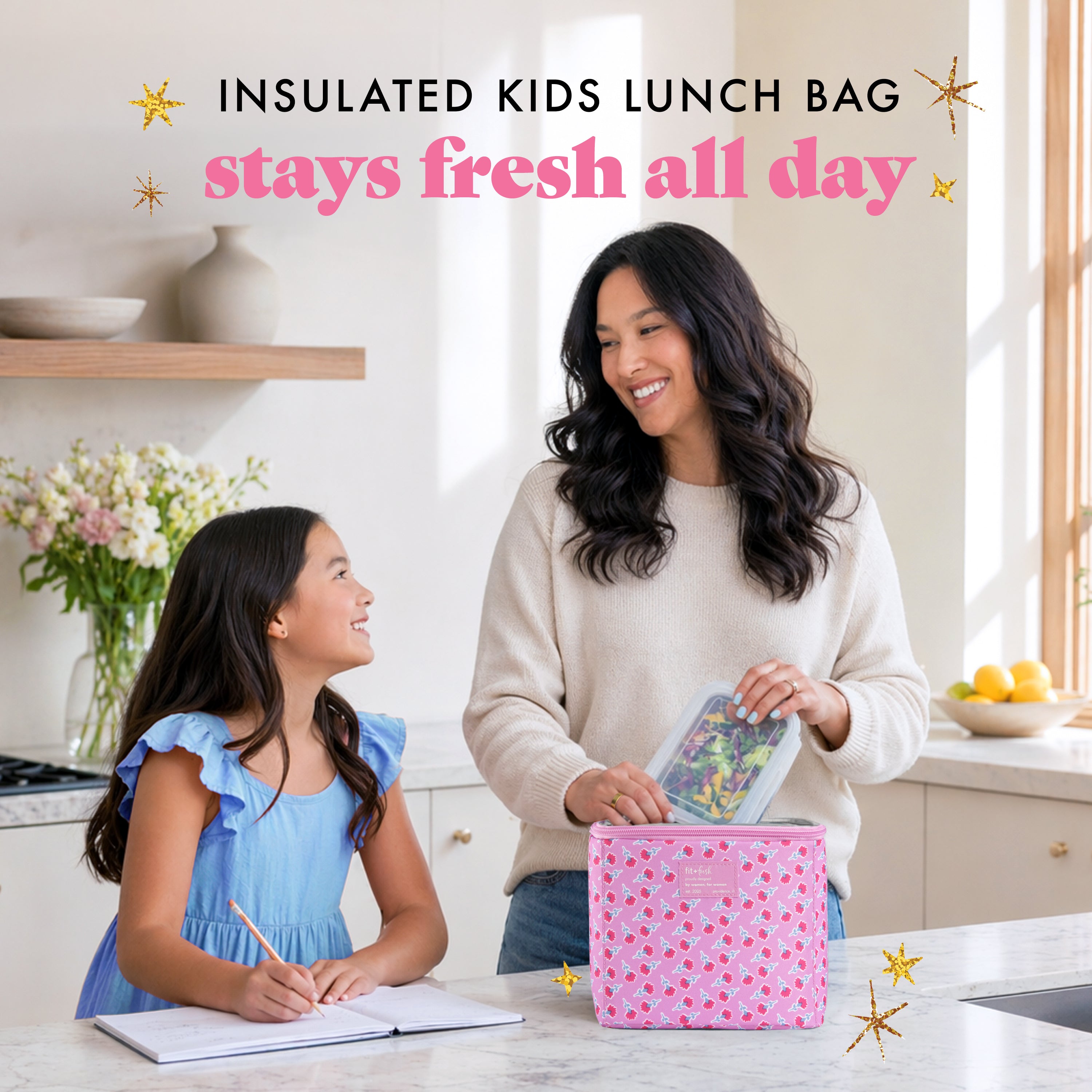 fit-fresh-luna-bow-kids-lunch-tote-sweet-pink-block-insulated-kids-lunch-bag-10- image 2