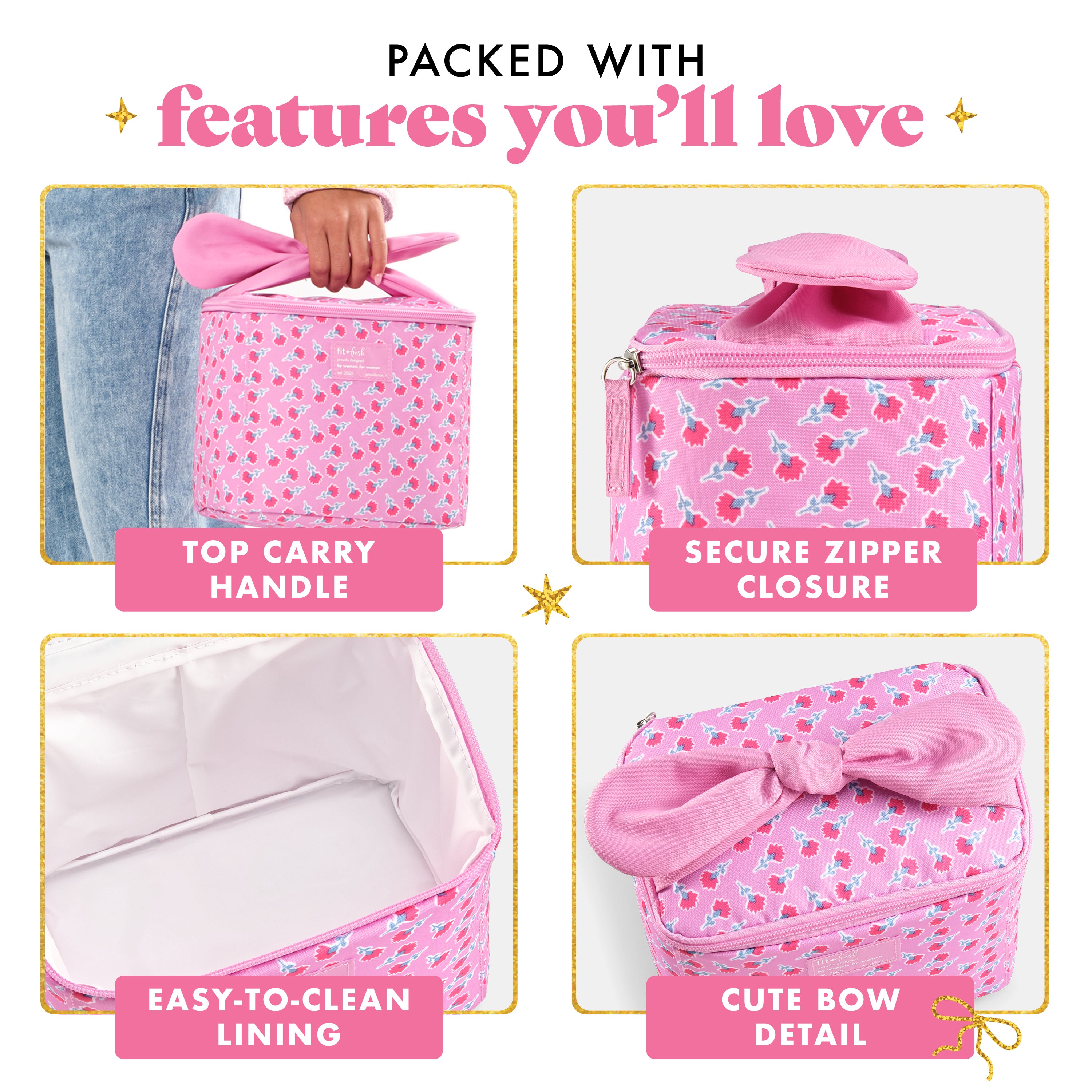 fit-fresh-luna-bow-kids-lunch-tote-sweet-pink-block-insulated-kids-lunch-bag-10- image 8