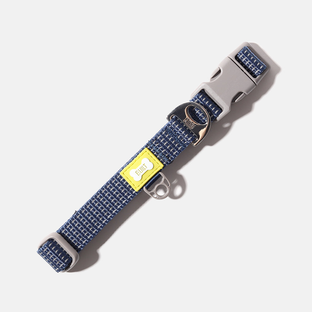 built-nightsafe-dog-collar-reflective-adjustable-collar-with-metal-d-ring-and-id image 6