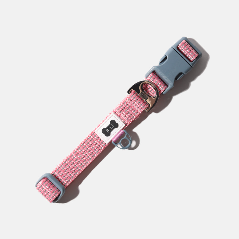 built-nightsafe-dog-collar-reflective-adjustable-collar-with-metal-d-ring-and-id image 3