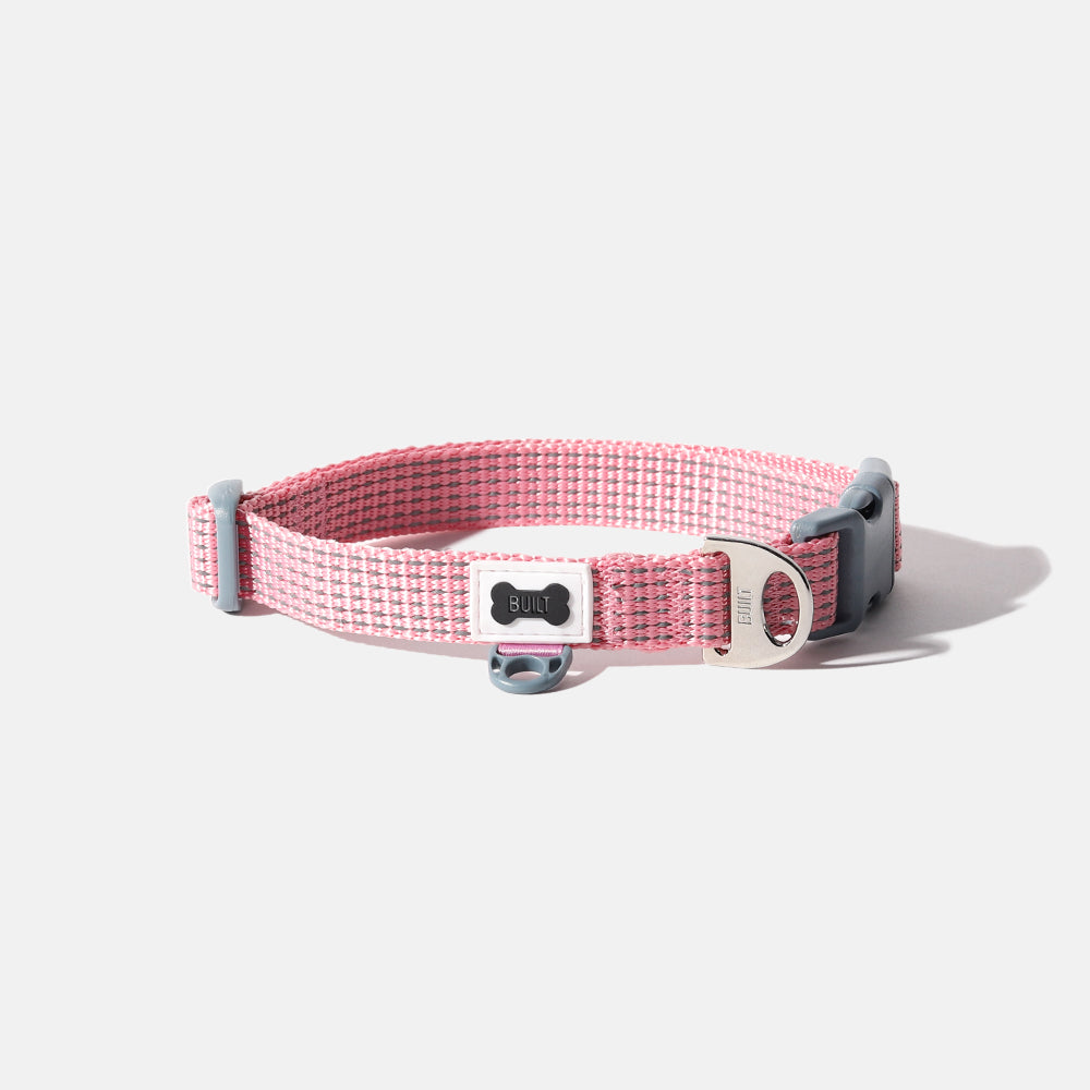 built-nightsafe-dog-collar-reflective-adjustable-collar-with-metal-d-ring-and-id image 1