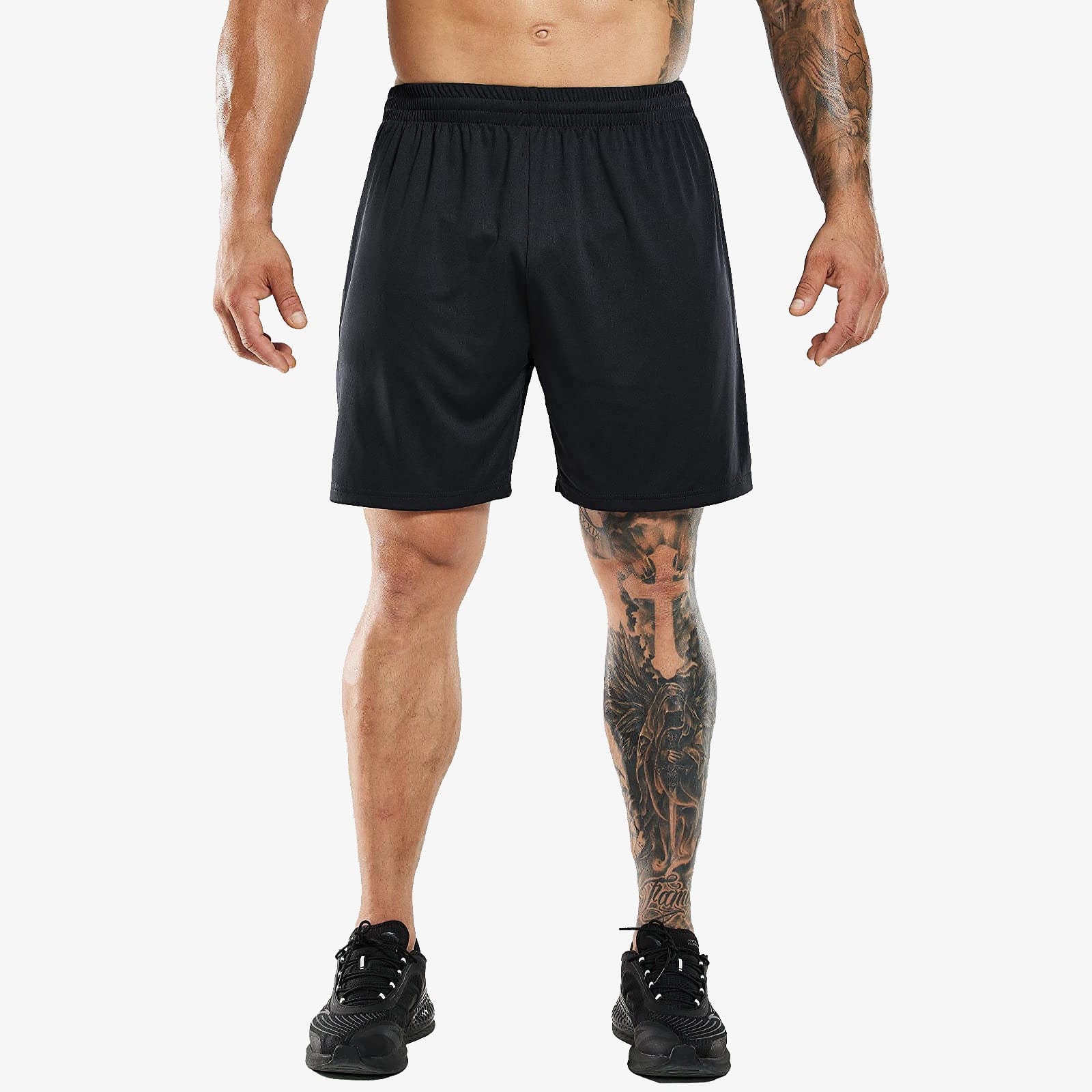 mier-men-s-quick-dry-athletic-running-shorts-5-inch-pocket-free-with-adjustable- image 2