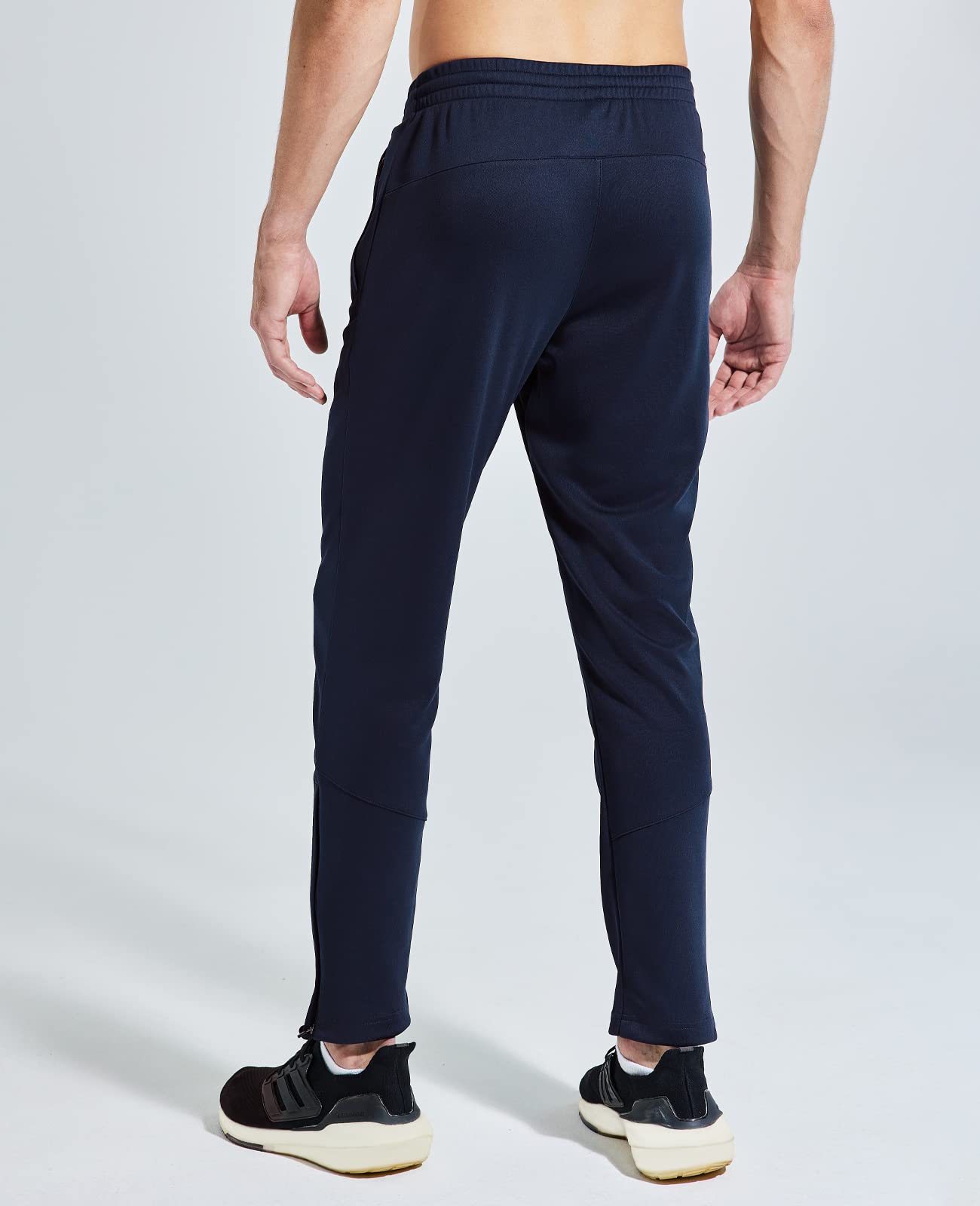 mier-men-s-athletic-joggers-with-pockets-double-knit-track-pants-with-zip-pocket image 7