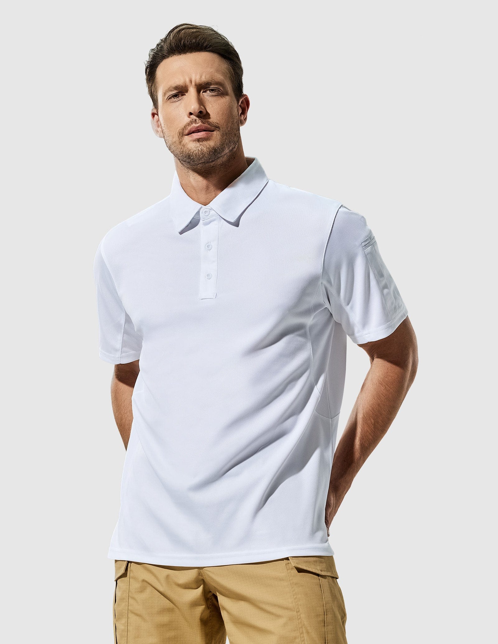 mier-men-s-tactical-polo-shirt-short-sleeve-performance-collared-shirt-with-swea image 2