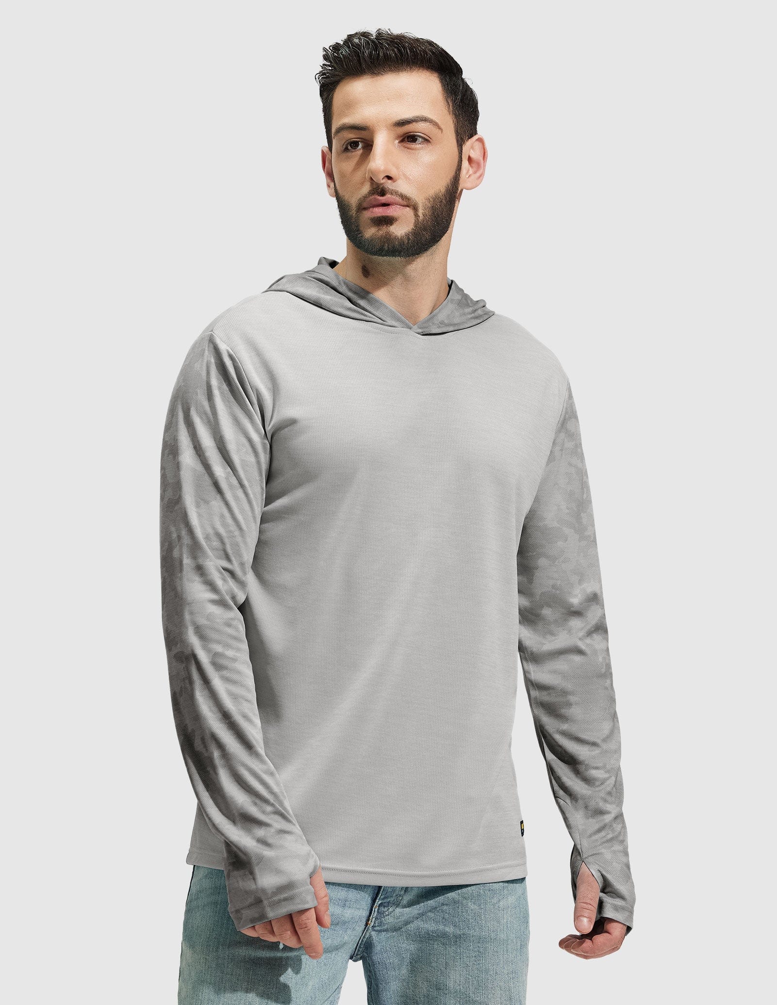 mier-paceguard-men-s-long-sleeve-hooded-sun-shirt-upf-50-quick-dry image 3