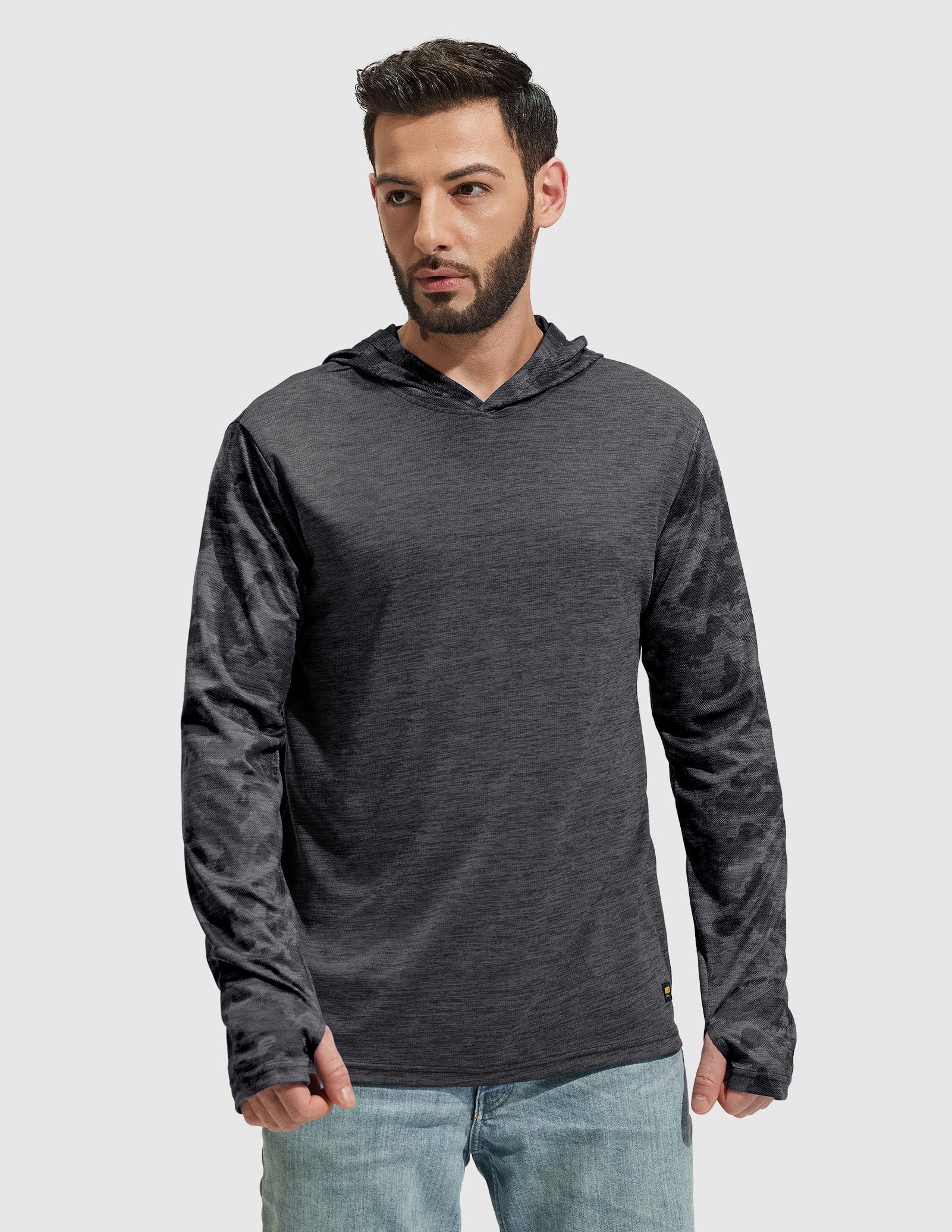 mier-paceguard-men-s-long-sleeve-hooded-sun-shirt-upf-50-quick-dry image 5