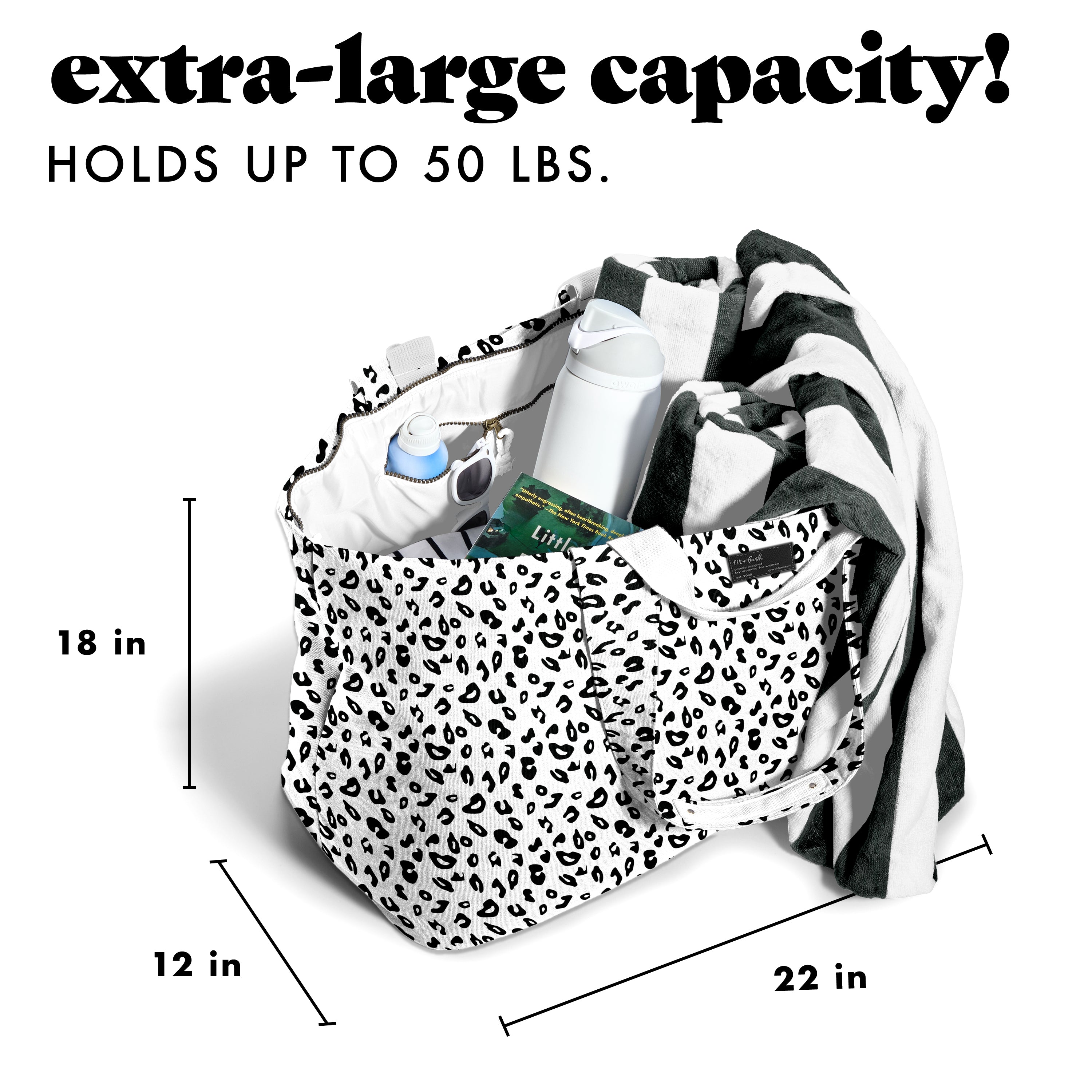 fit-fresh-all-the-things-xl-travel-tote-bag-micro-cheetah-22-x-18-x-12-extra-lar image 3