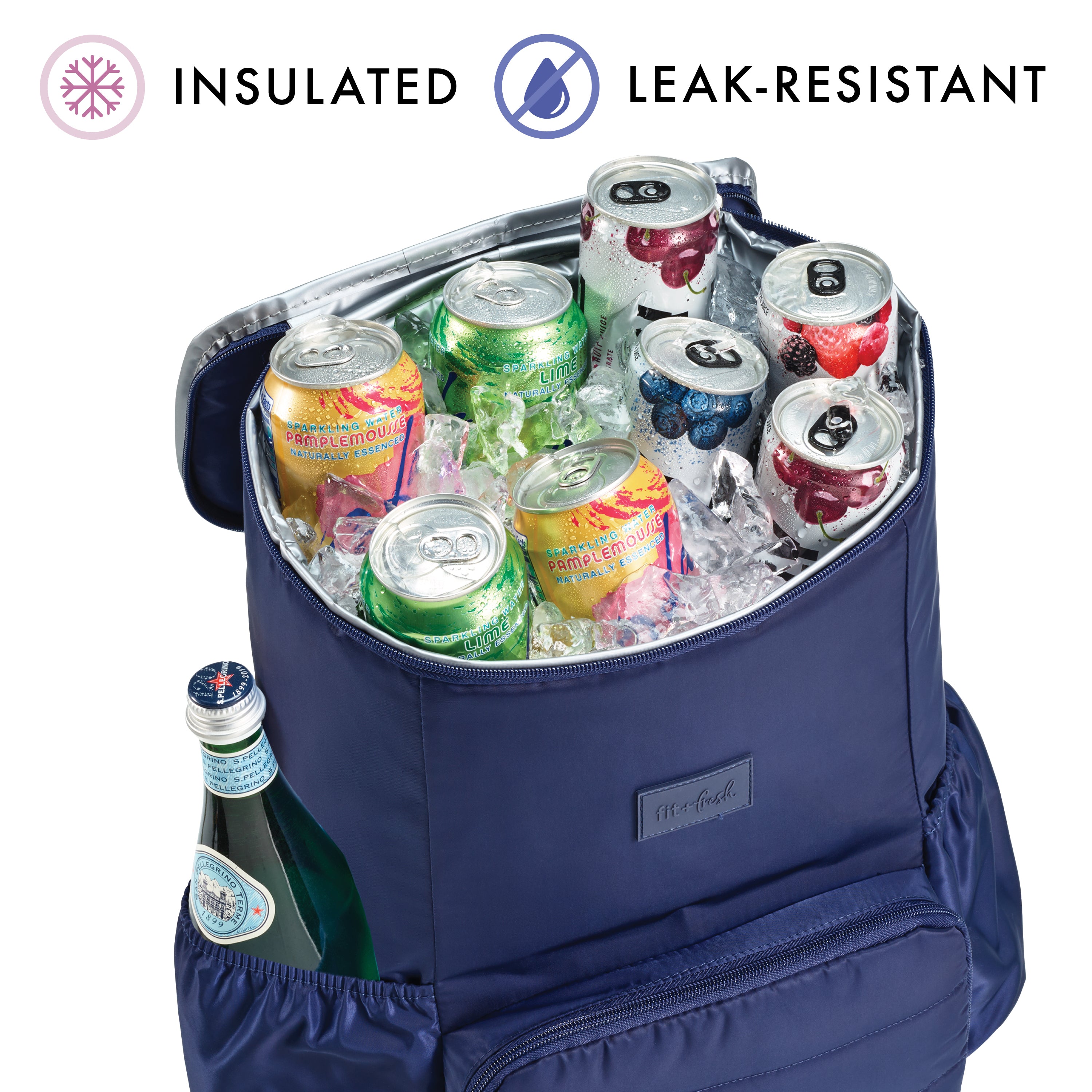 fit-fresh-izzy-24-can-backpack-cooler-midnight-blue-insulated-hands-free-soft-co image 2