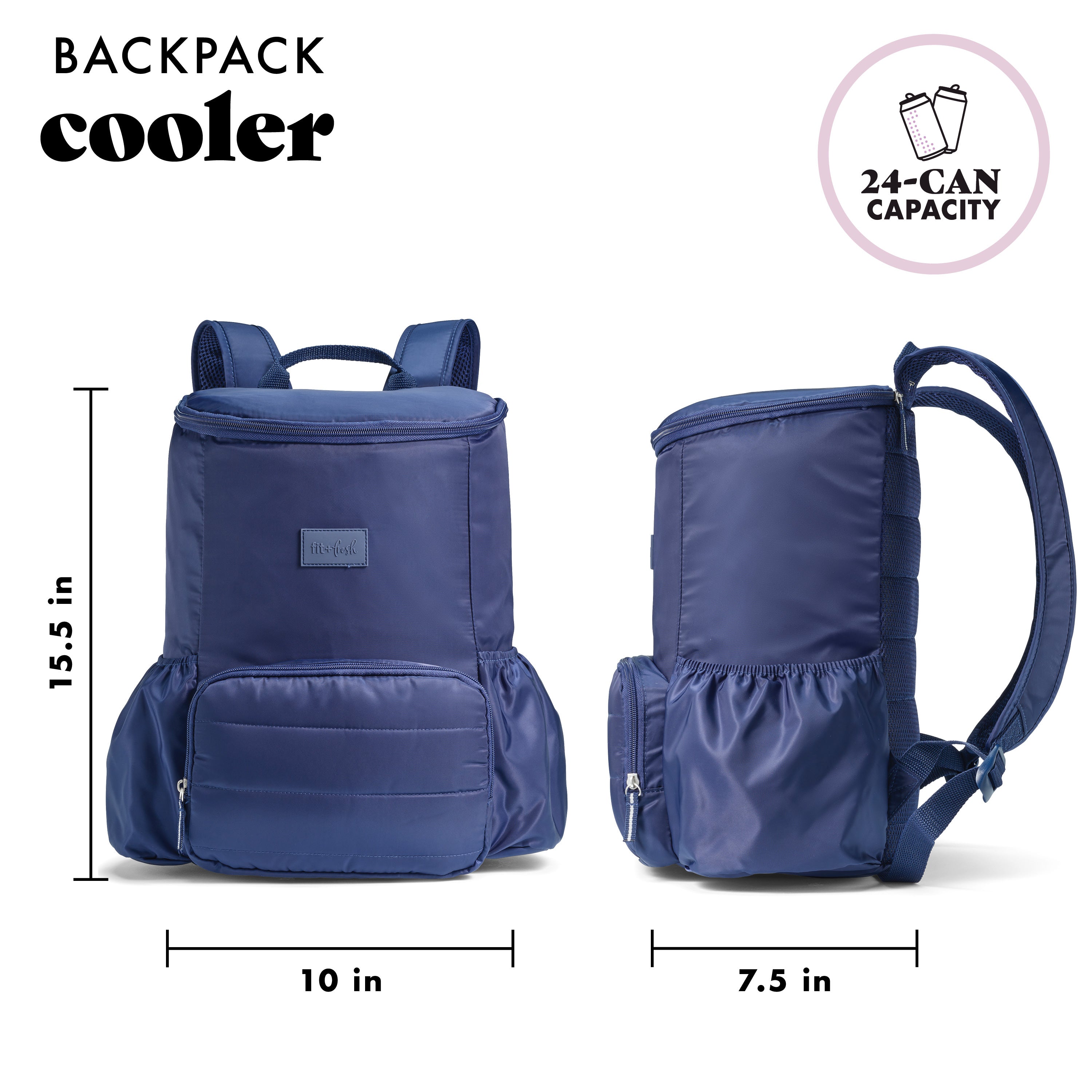 fit-fresh-izzy-24-can-backpack-cooler-midnight-blue-insulated-hands-free-soft-co image 4