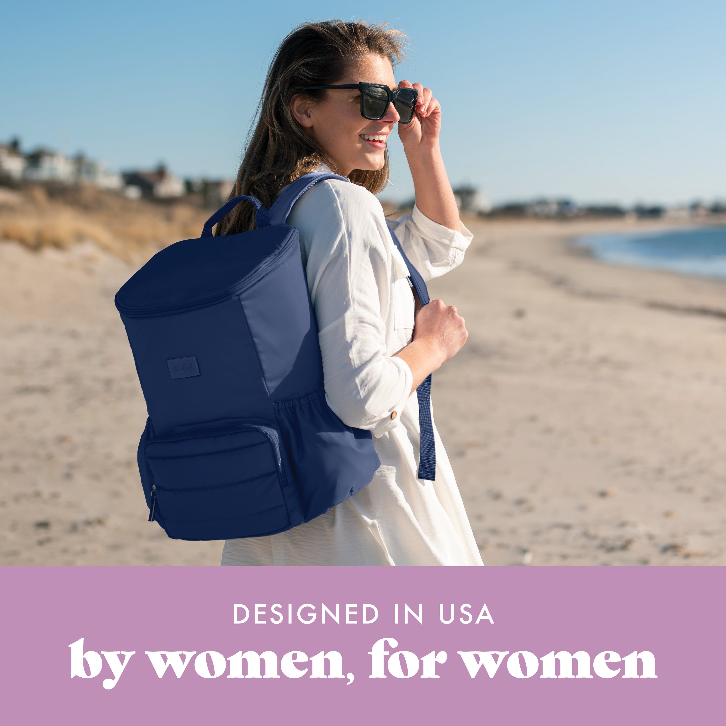 fit-fresh-izzy-24-can-backpack-cooler-midnight-blue-insulated-hands-free-soft-co image 6