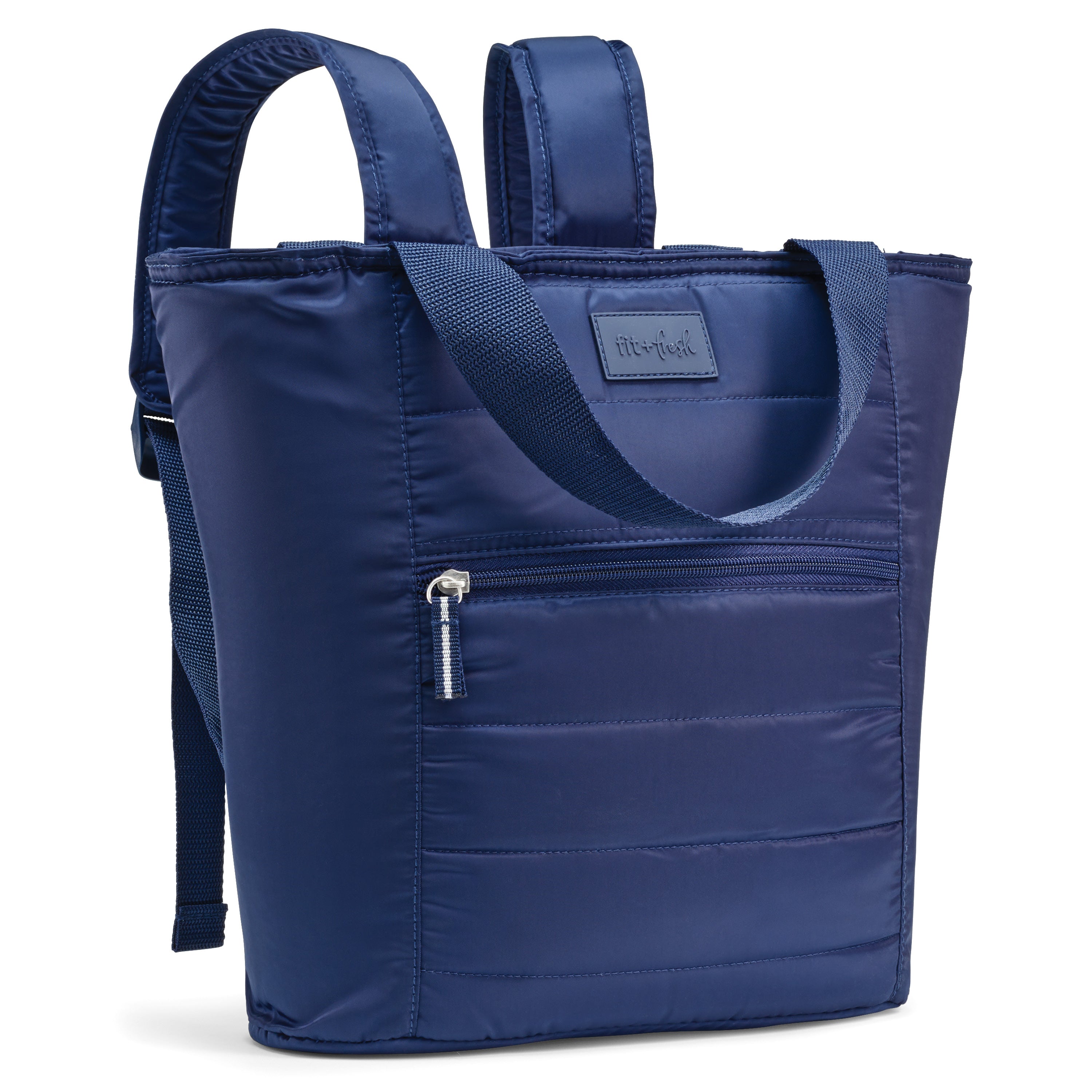 fit-fresh-mari-12-can-backpack-cooler-tote-midnight-blue-insulated-cooler-with-b image 1