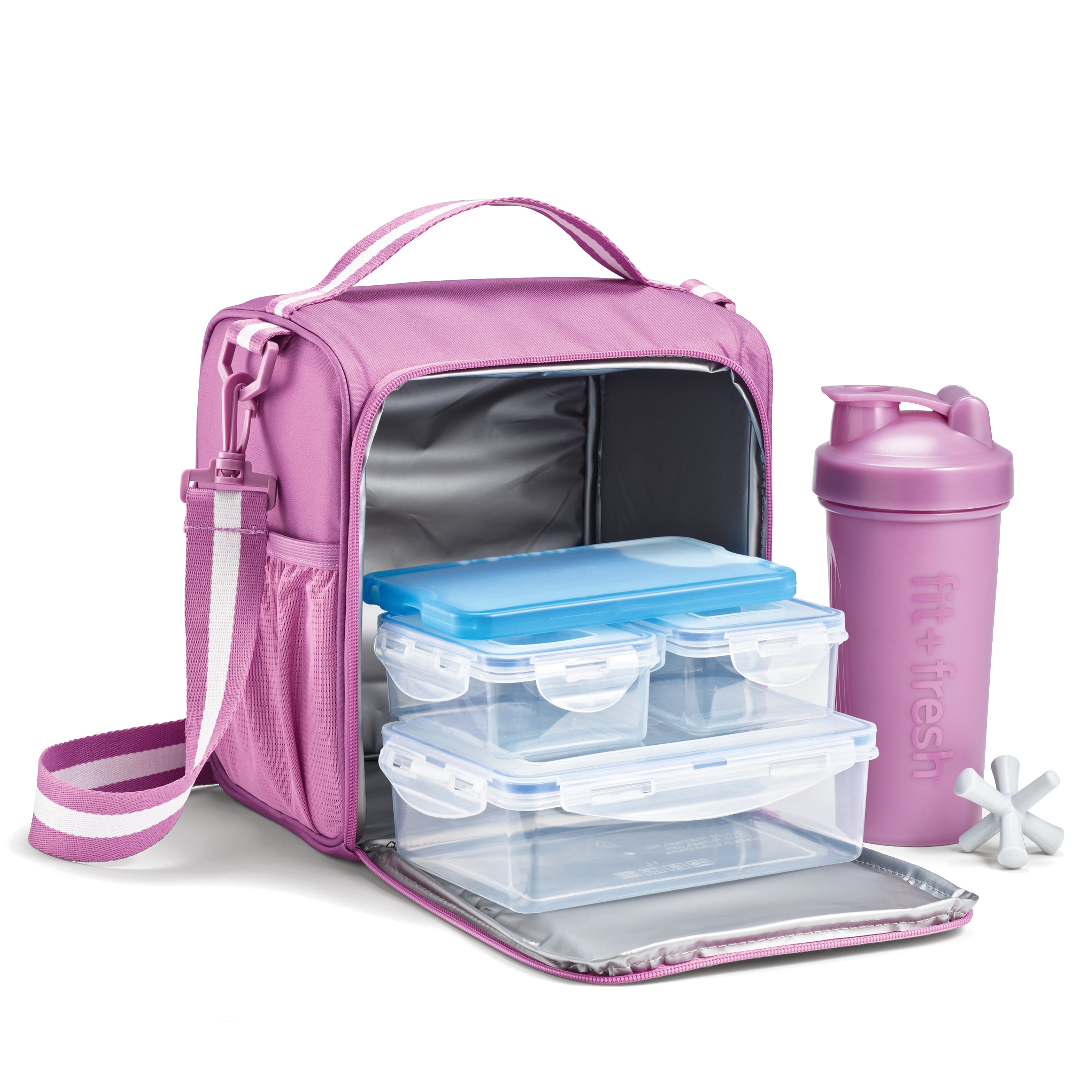 fit-fresh-bree-meal-prep-lunch-bag-with-lunch-kit-mauve-6-piece-insulated-meal-p image 2