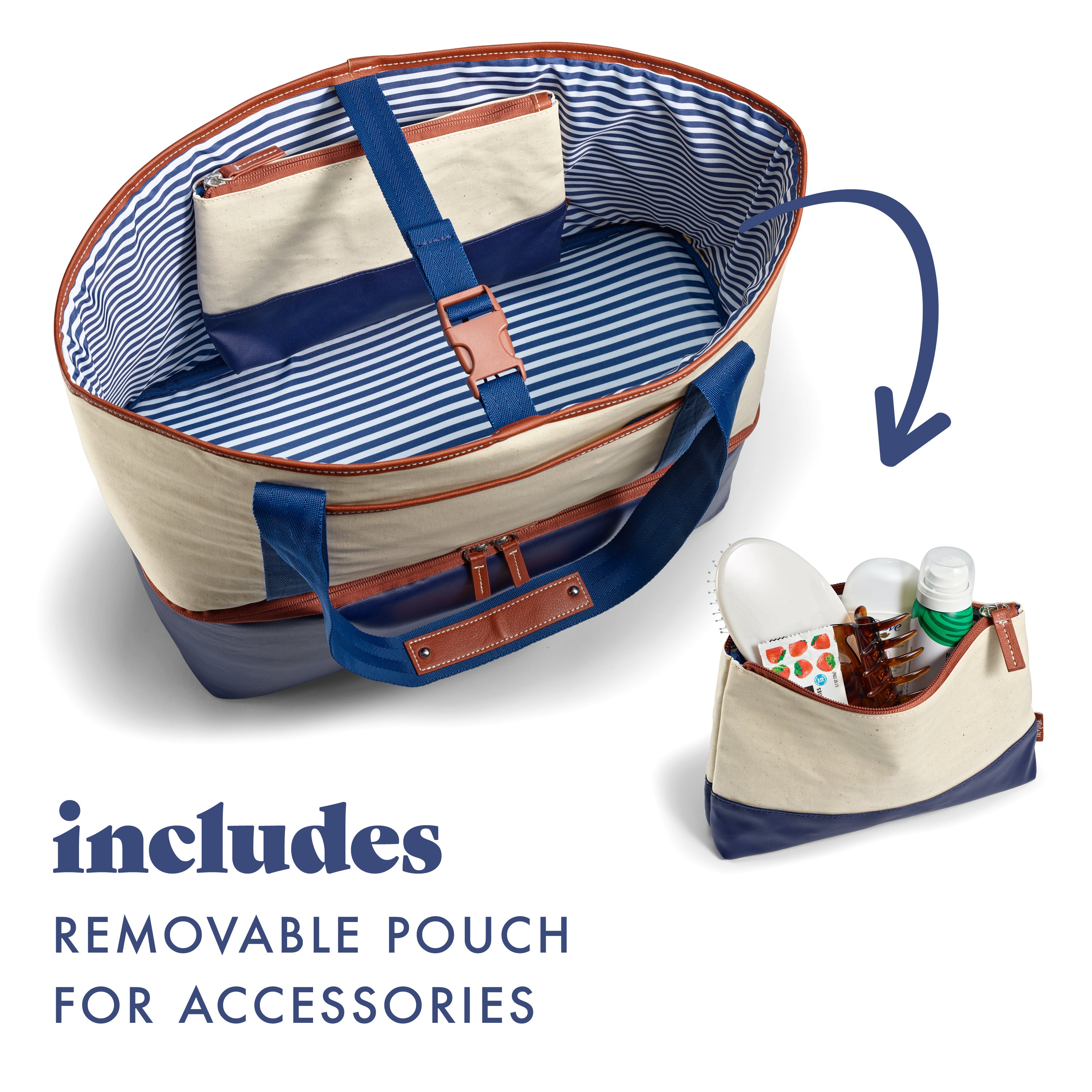 fit-fresh-narragansett-2-in-1-cooler-tote-bag-deluxe-canvas-beach-tote-with-16-c image 4