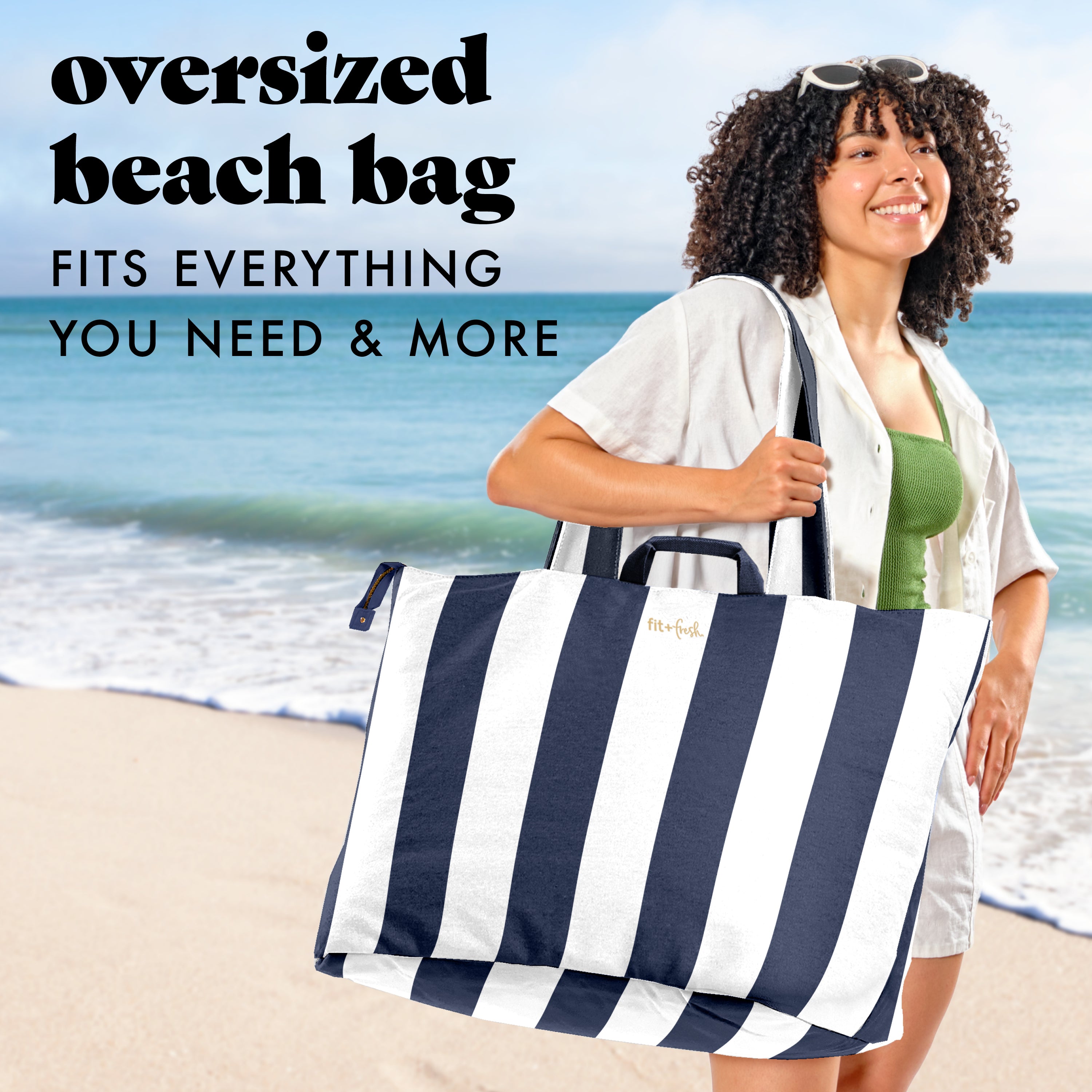 fit-fresh-all-the-things-xl-travel-tote-bag-navy-stripe image 2