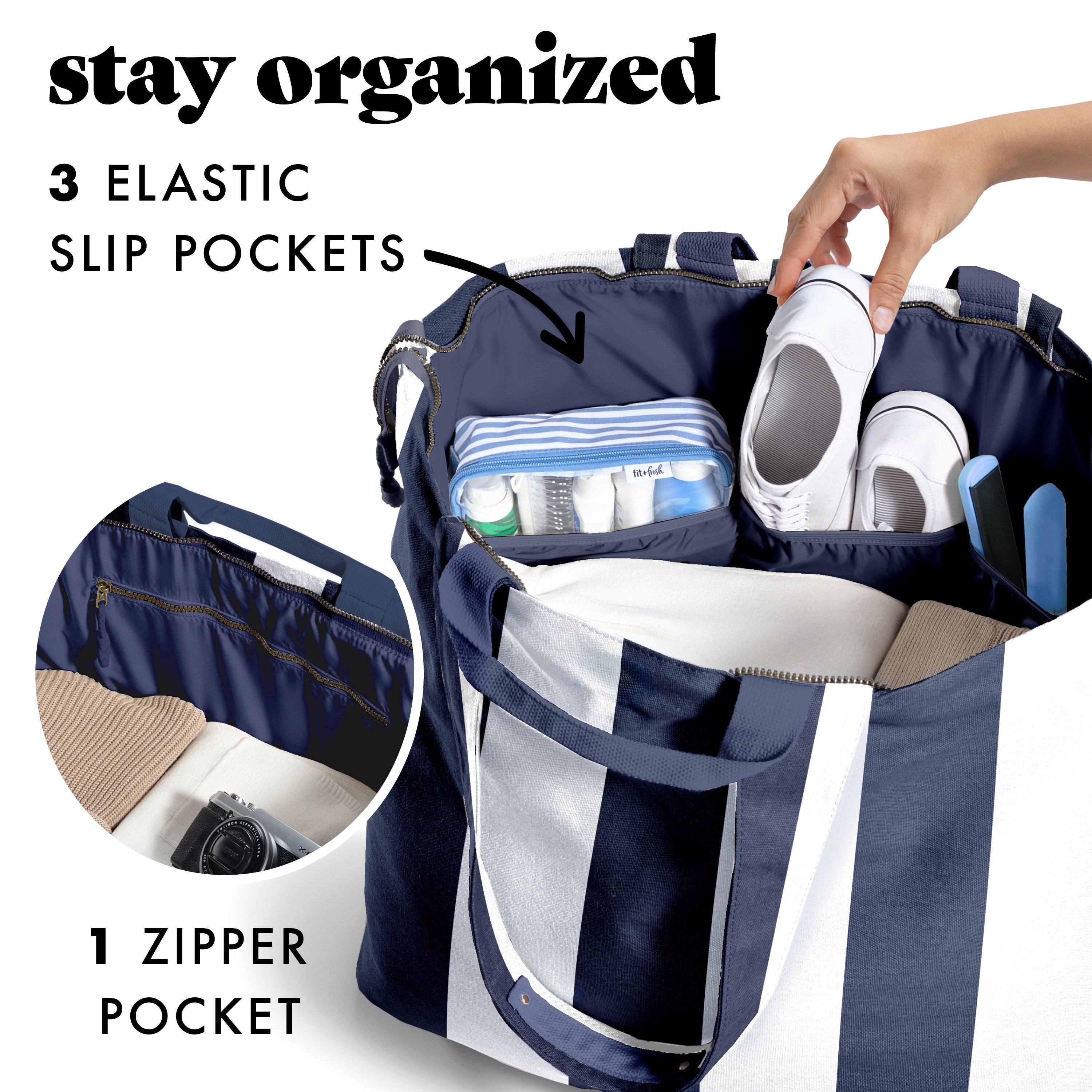 fit-fresh-all-the-things-xl-travel-tote-bag-navy-stripe image 5