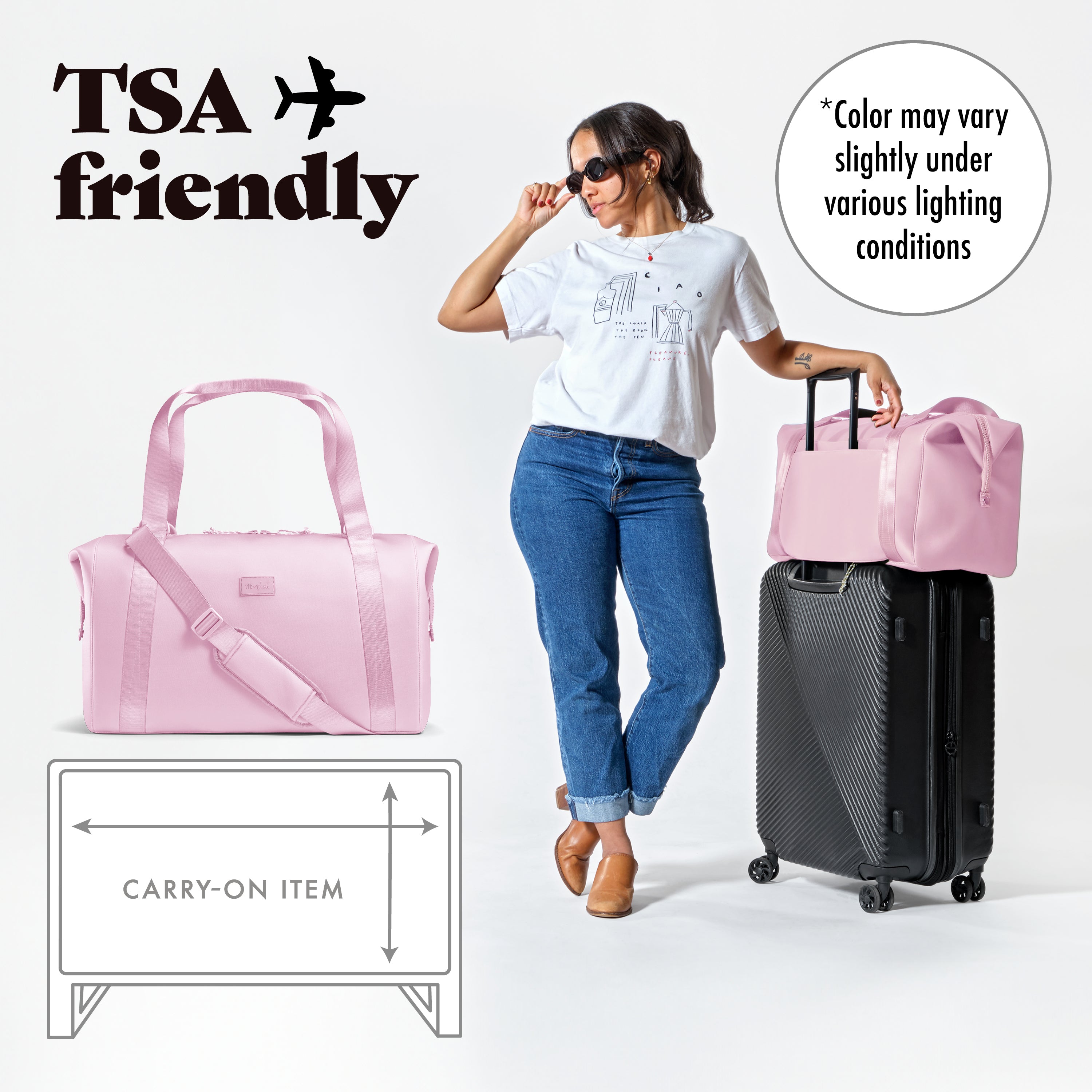 fit-fresh-neoprene-adult-travel-duffel-ballet-pink image 3