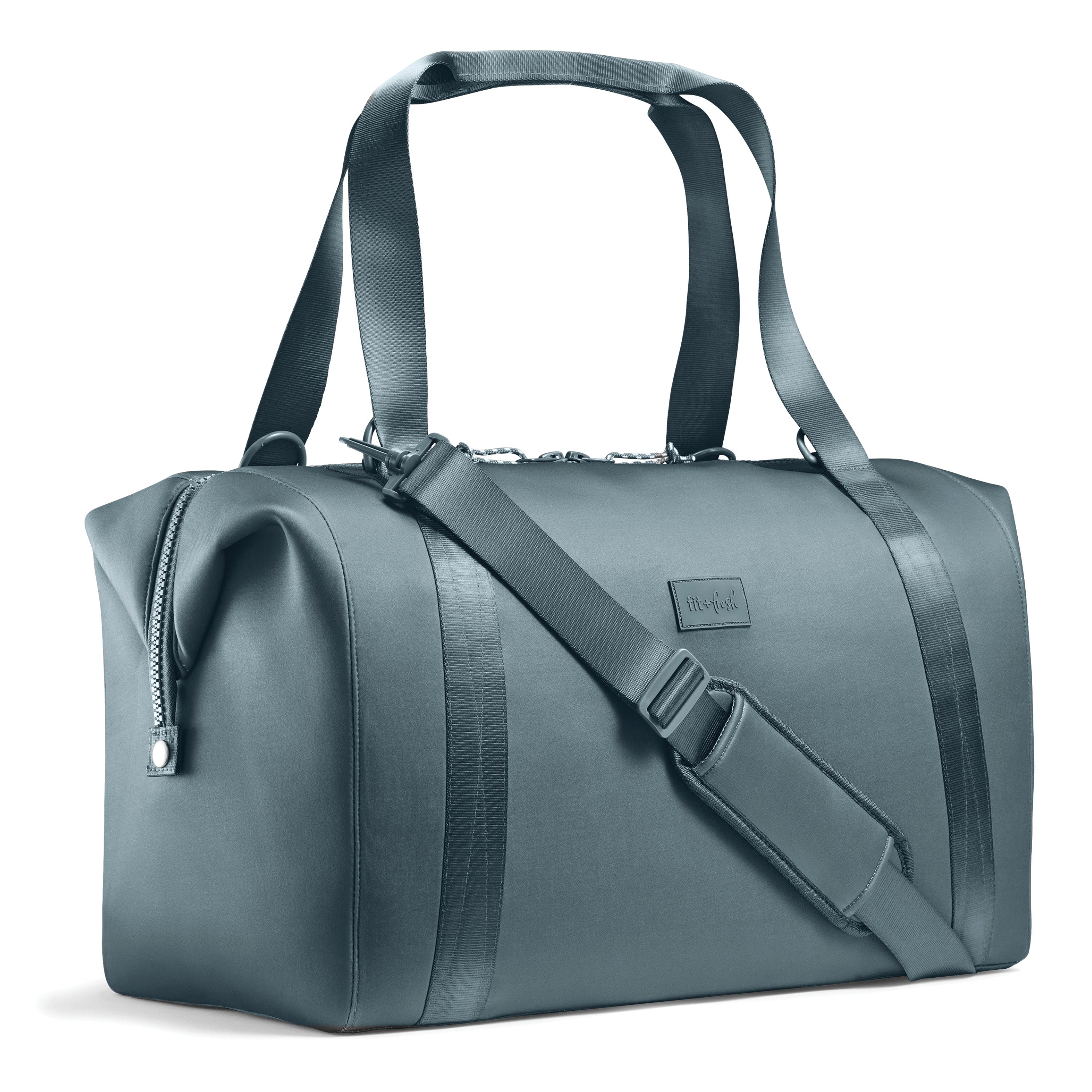 fit-fresh-neoprene-adult-travel-duffel-basalt-19-carry-on-weekender-bag-with-tro image 1