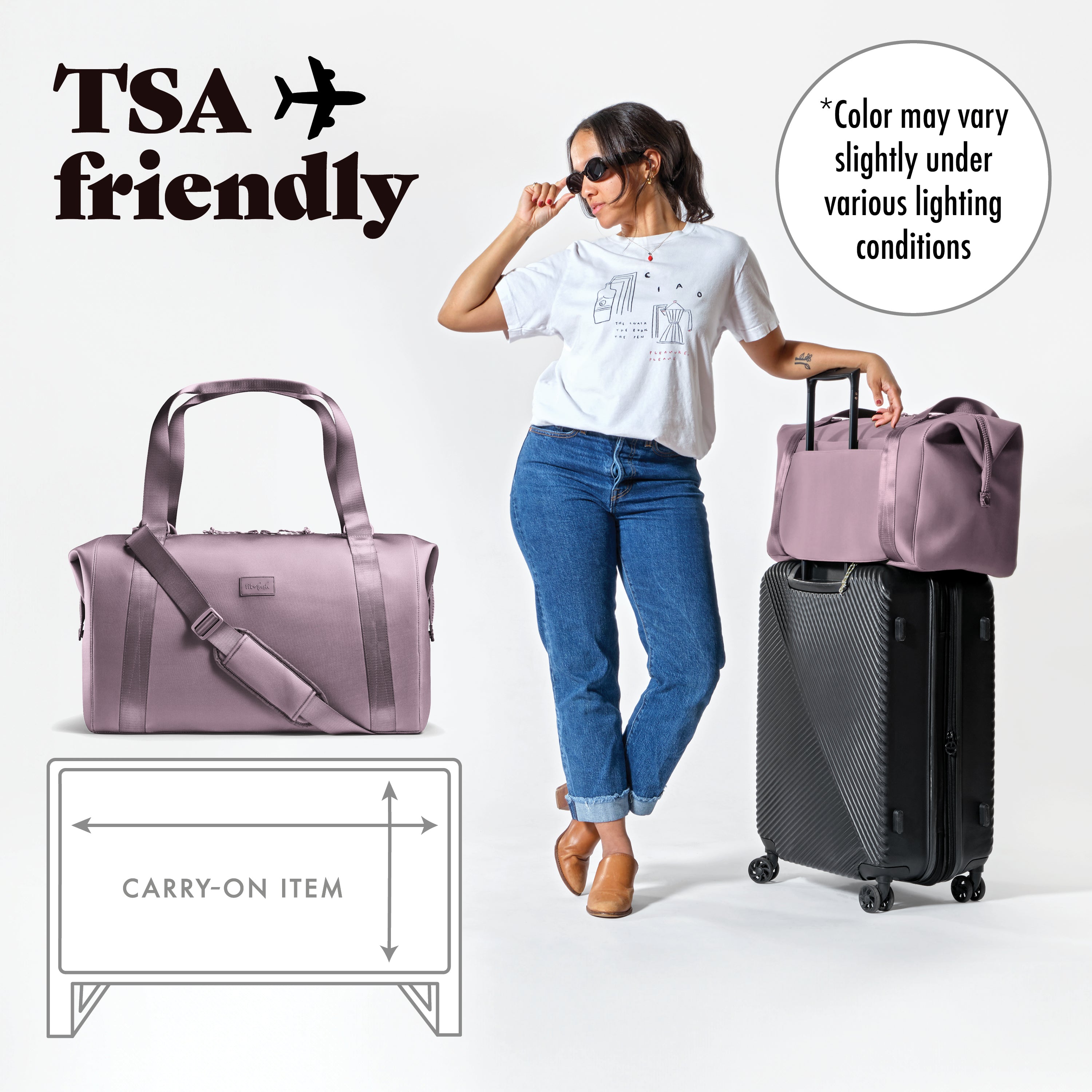 fit-fresh-neoprene-adult-travel-duffel-elderberry image 3