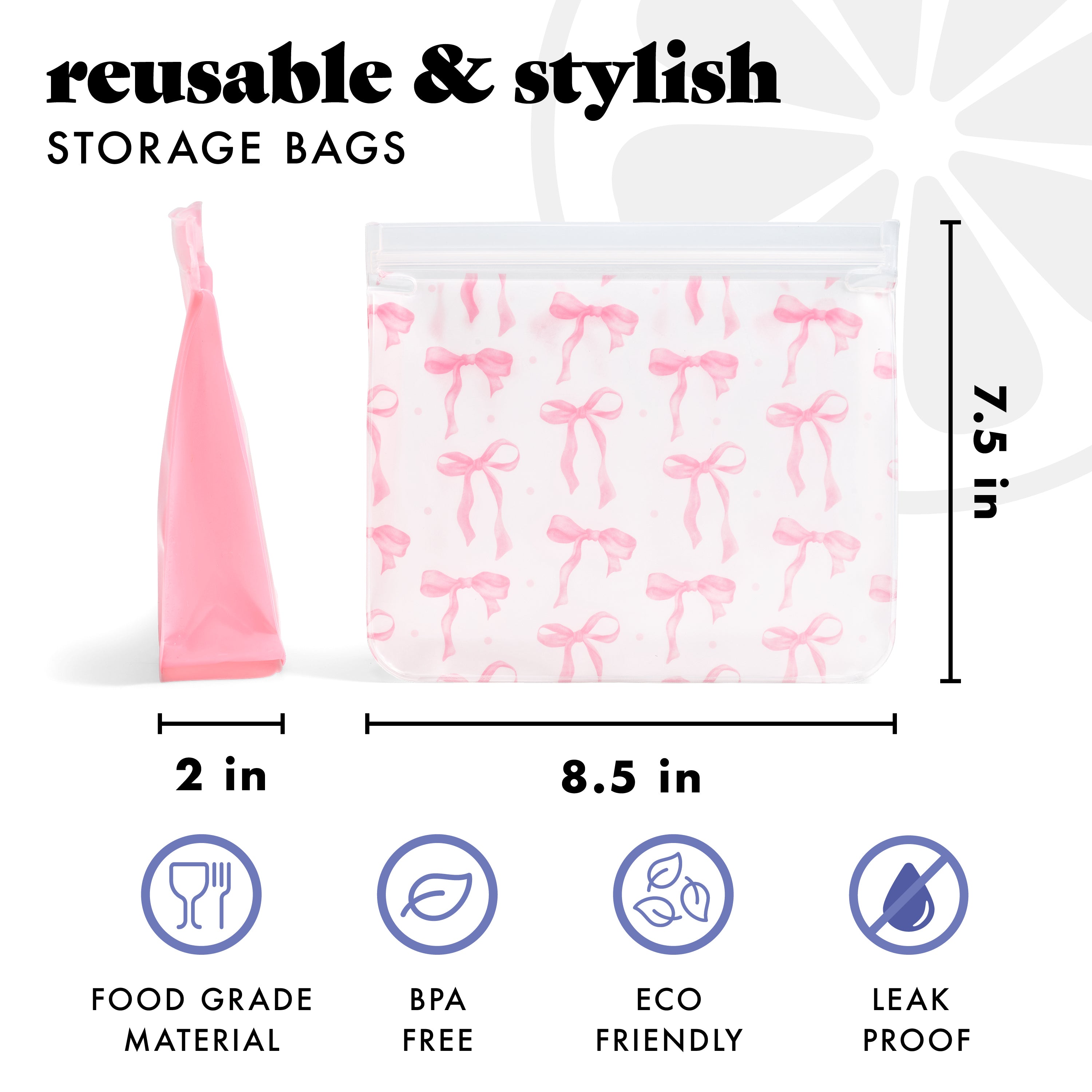fit-fresh-peva-reusable-storage-bags-3-pack-freezer-safe-sandwich-snack-bags-pin image 2