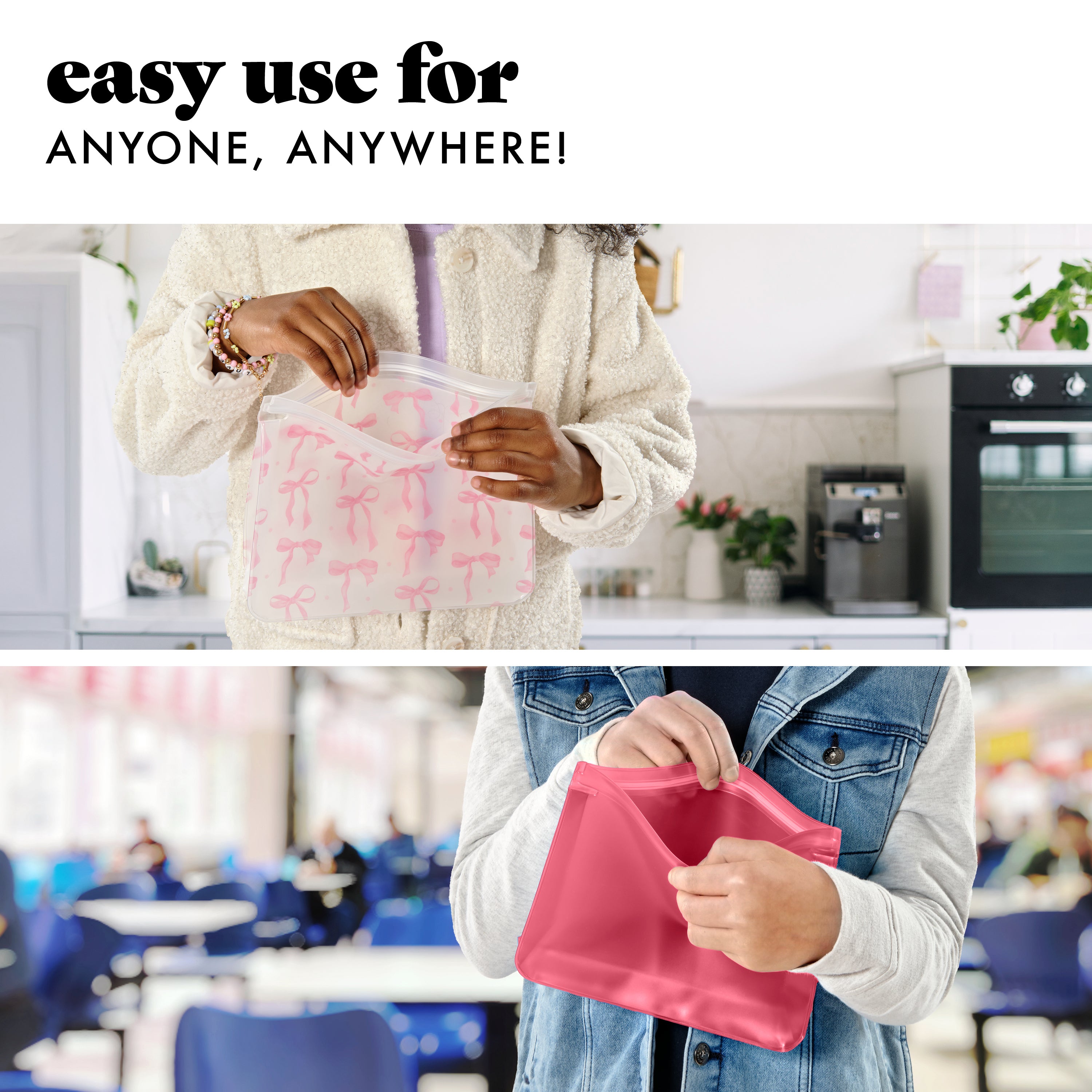 fit-fresh-peva-reusable-storage-bags-3-pack-freezer-safe-sandwich-snack-bags-pin image 7