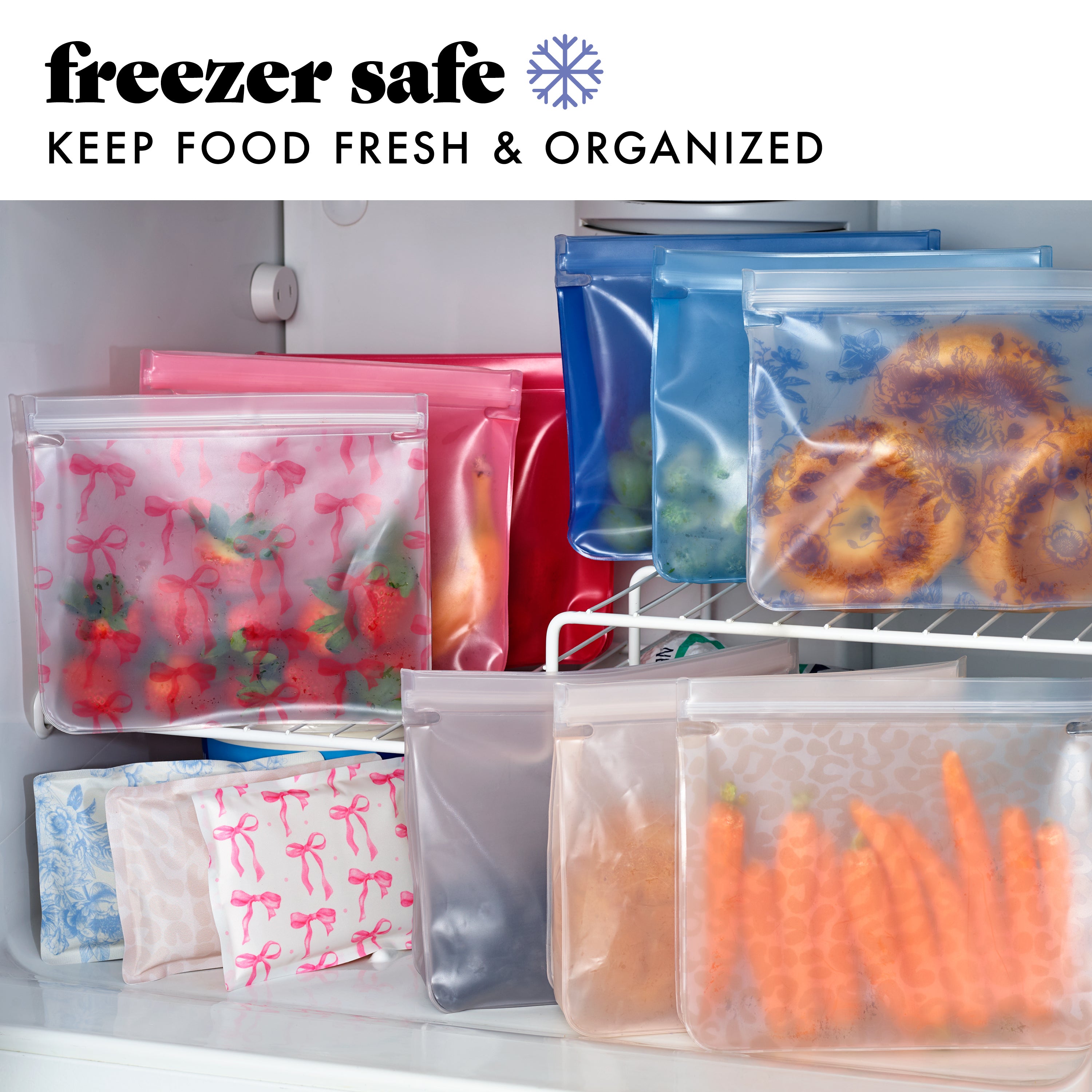 fit-fresh-peva-reusable-storage-bags-ivory-feline-fine-3-pack-freezer-safe-reusa image 6