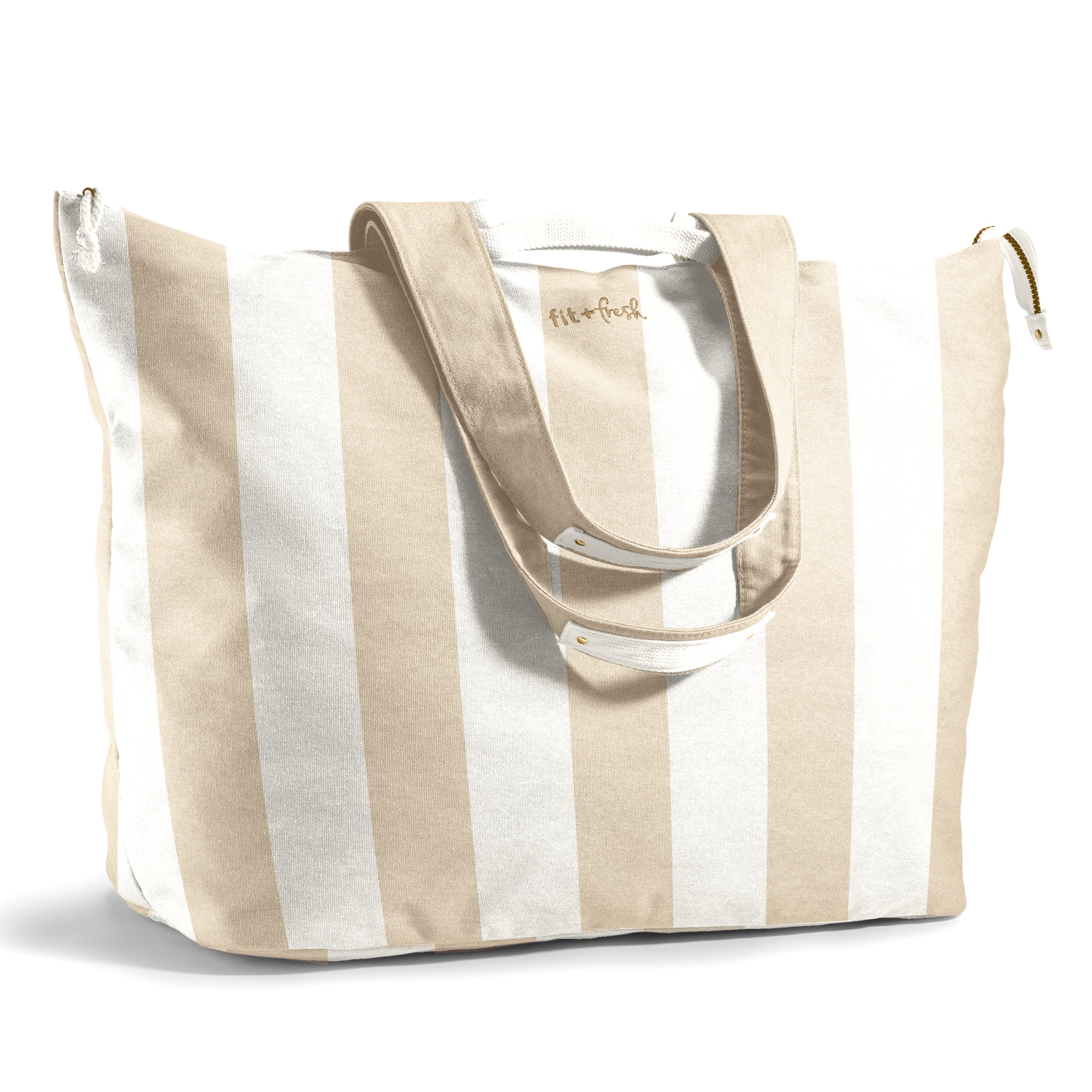 fit-fresh-all-the-things-xl-travel-tote-bag-pina-colada-cabana-stripe image 1