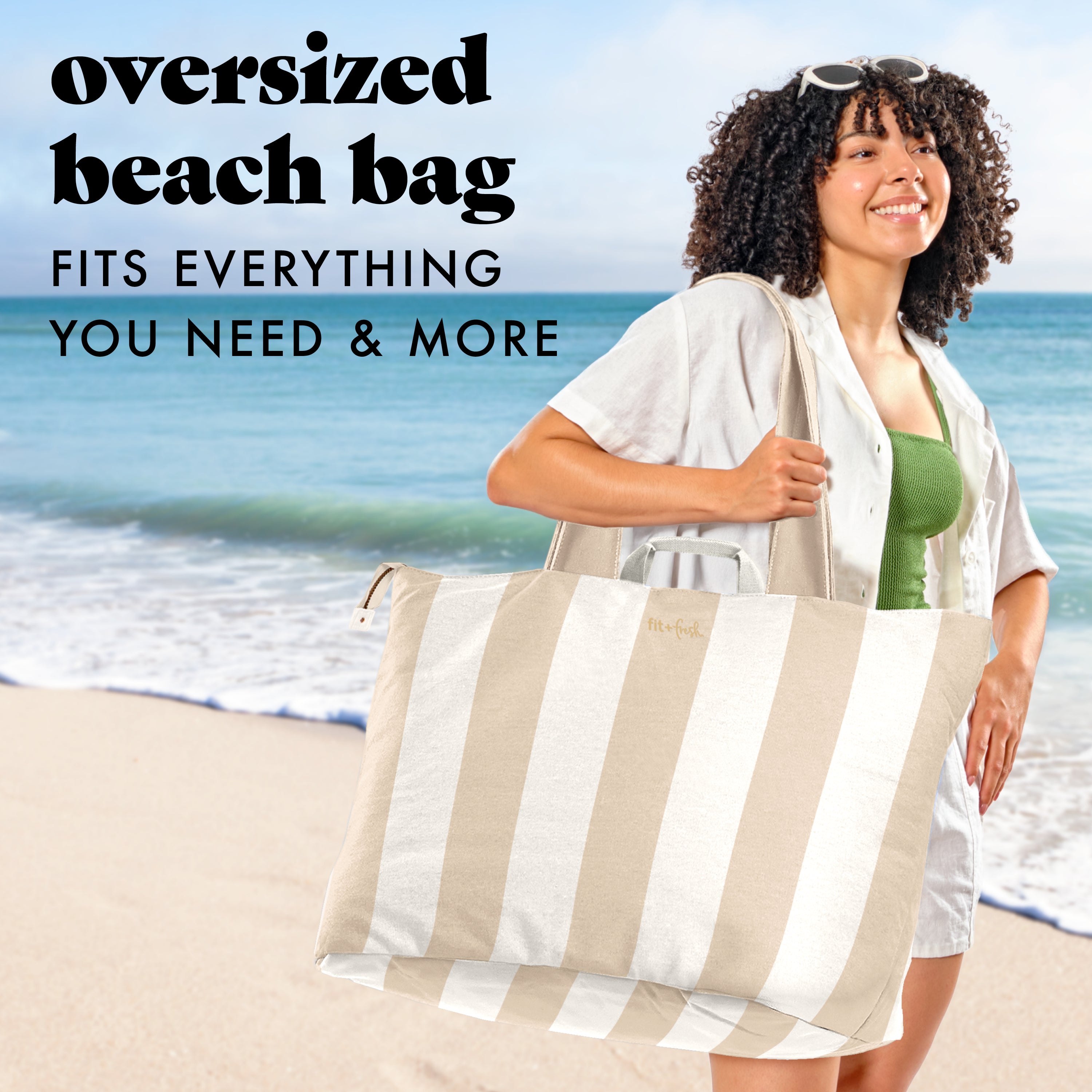 fit-fresh-all-the-things-xl-travel-tote-bag-pina-colada-cabana-stripe image 2