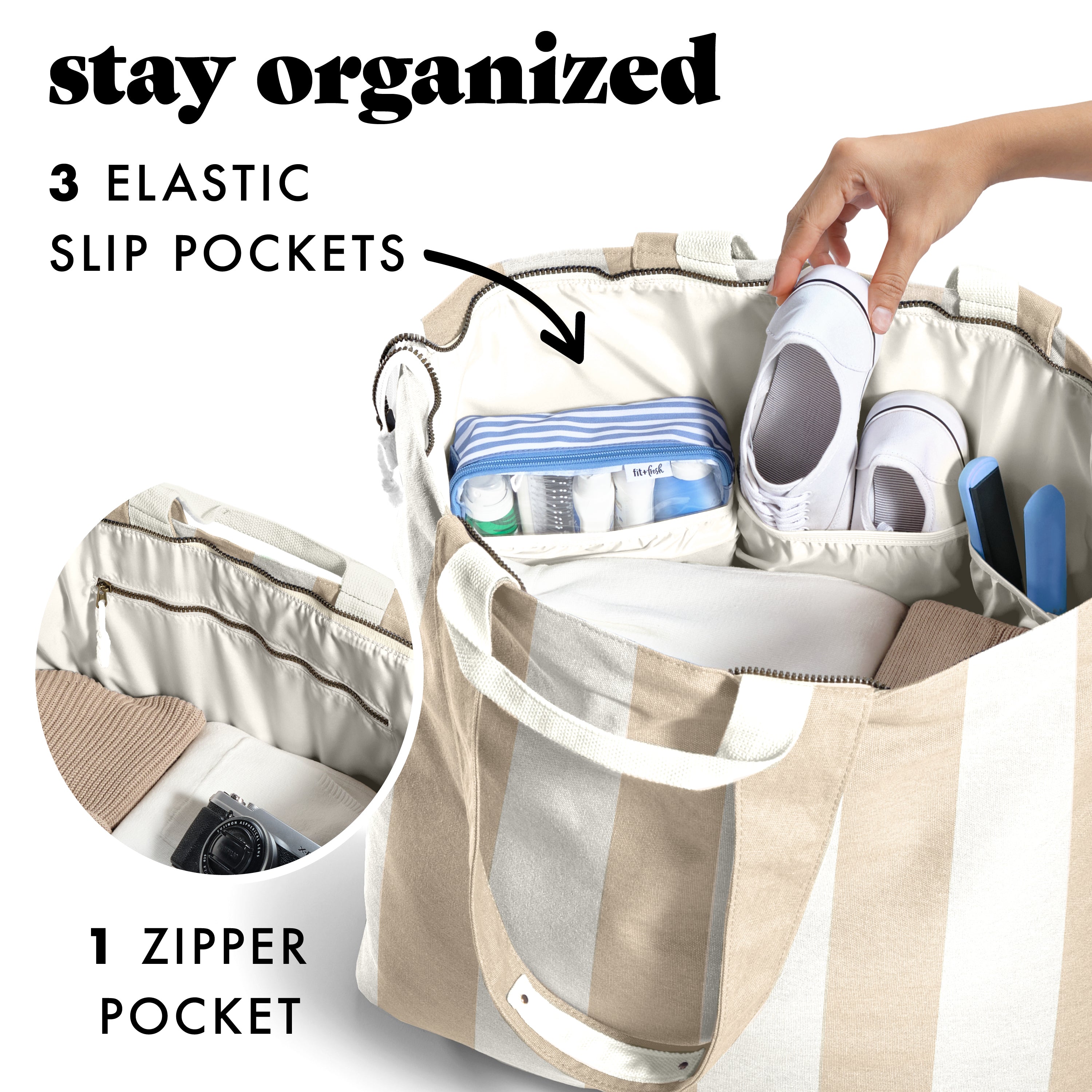 fit-fresh-all-the-things-xl-travel-tote-bag-pina-colada-cabana-stripe image 5