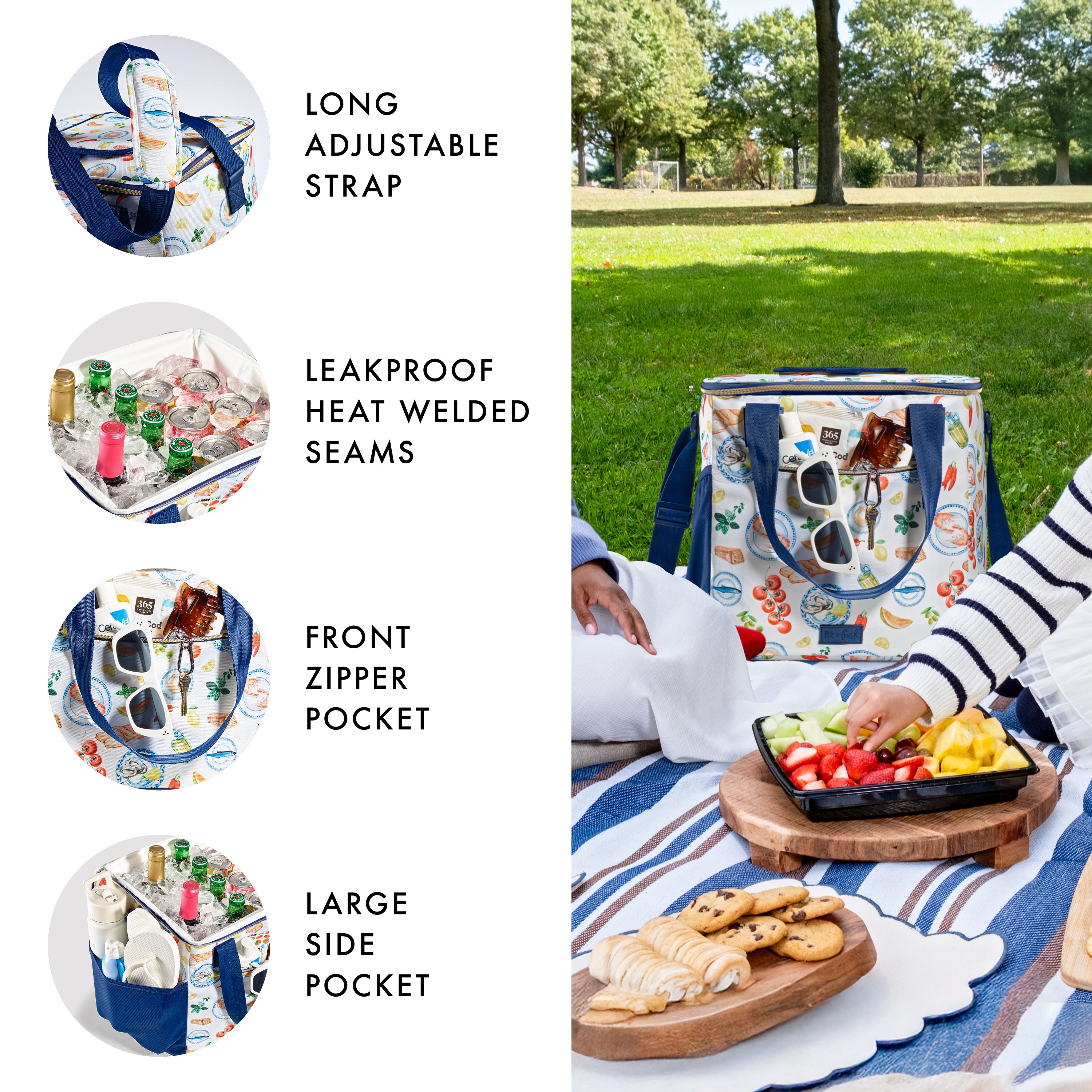 fit-fresh-regatta-24-can-soft-cooler-al-fresco-insulated-leak-resistant-soft-sid image 3