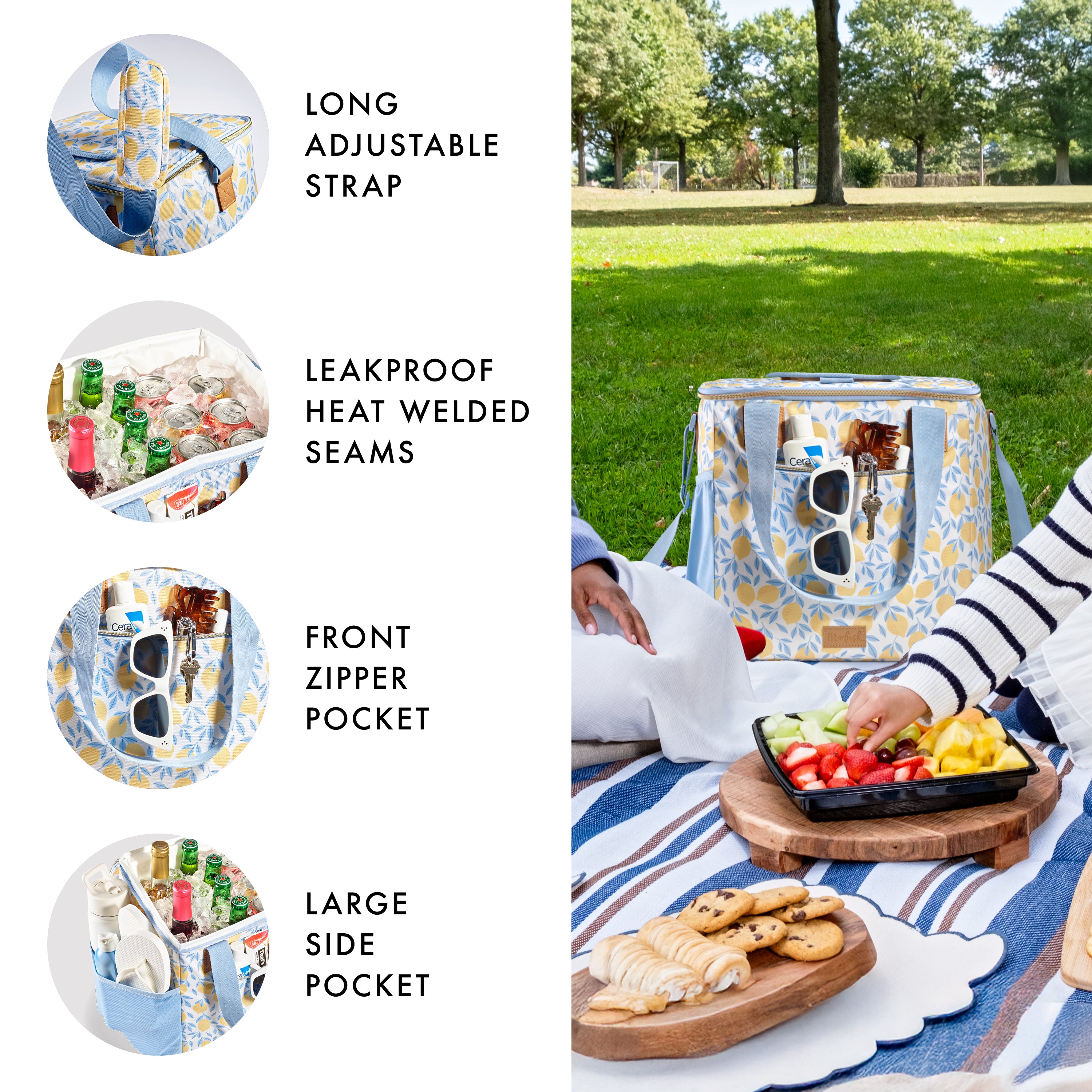 fit-fresh-regatta-24-can-soft-cooler-lemon-vines-insulated-leak-resistant-crossb image 3