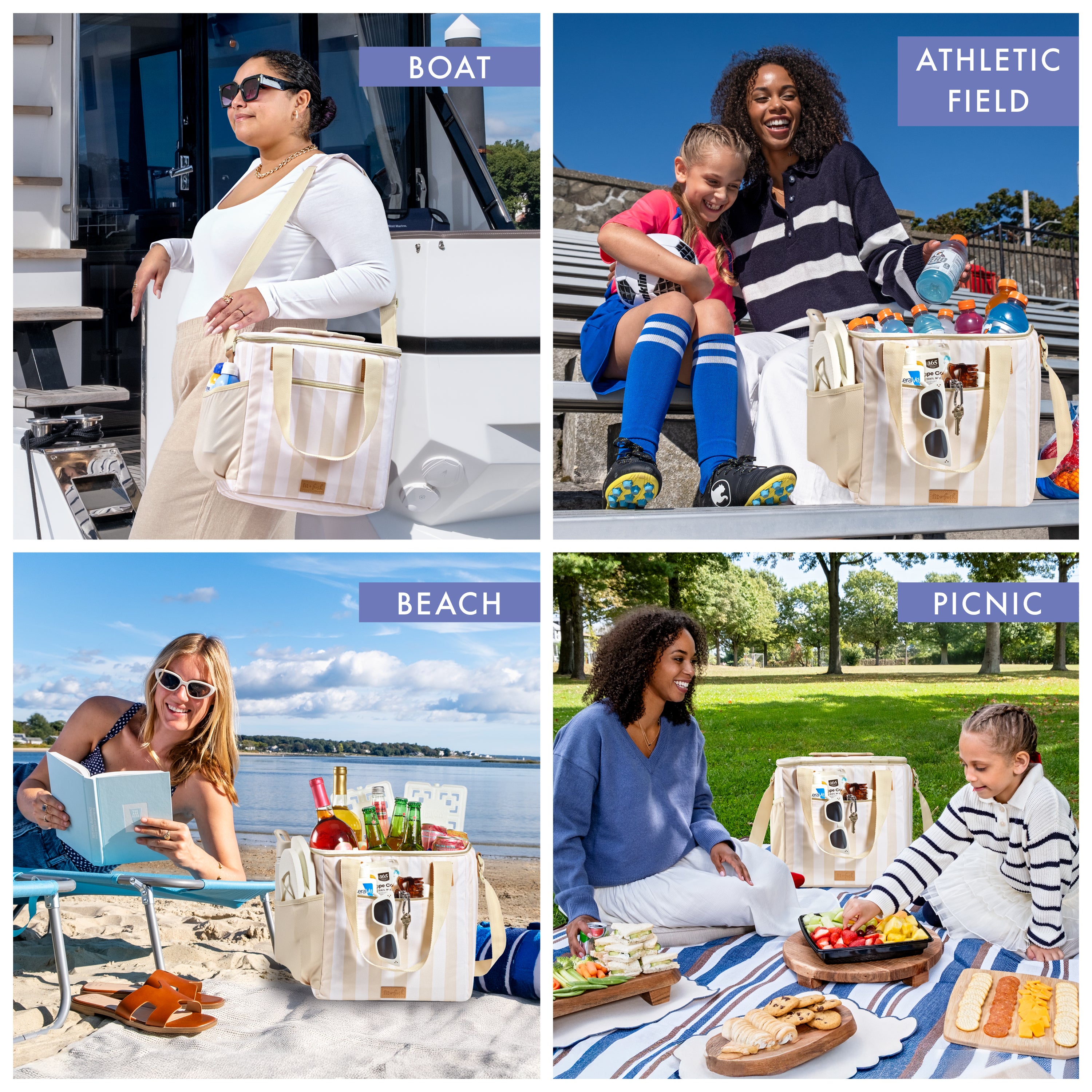 fit-fresh-regatta-24-can-soft-cooler-pina-colada-stripe-insulated-leak-resistant image 7