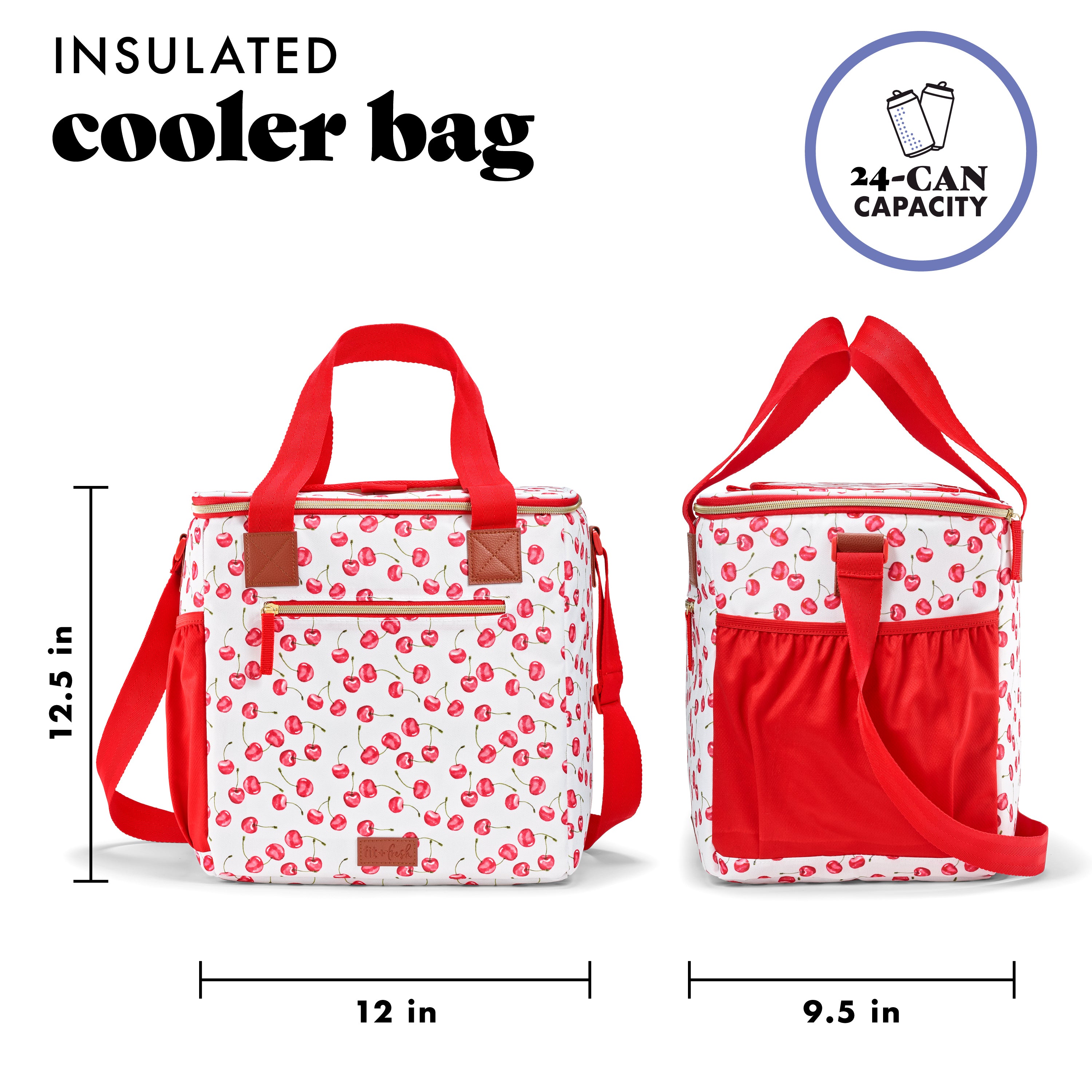 fit-fresh-regatta-24-can-soft-cooler-cherries-insulated-leak-resistant-soft-side image 2