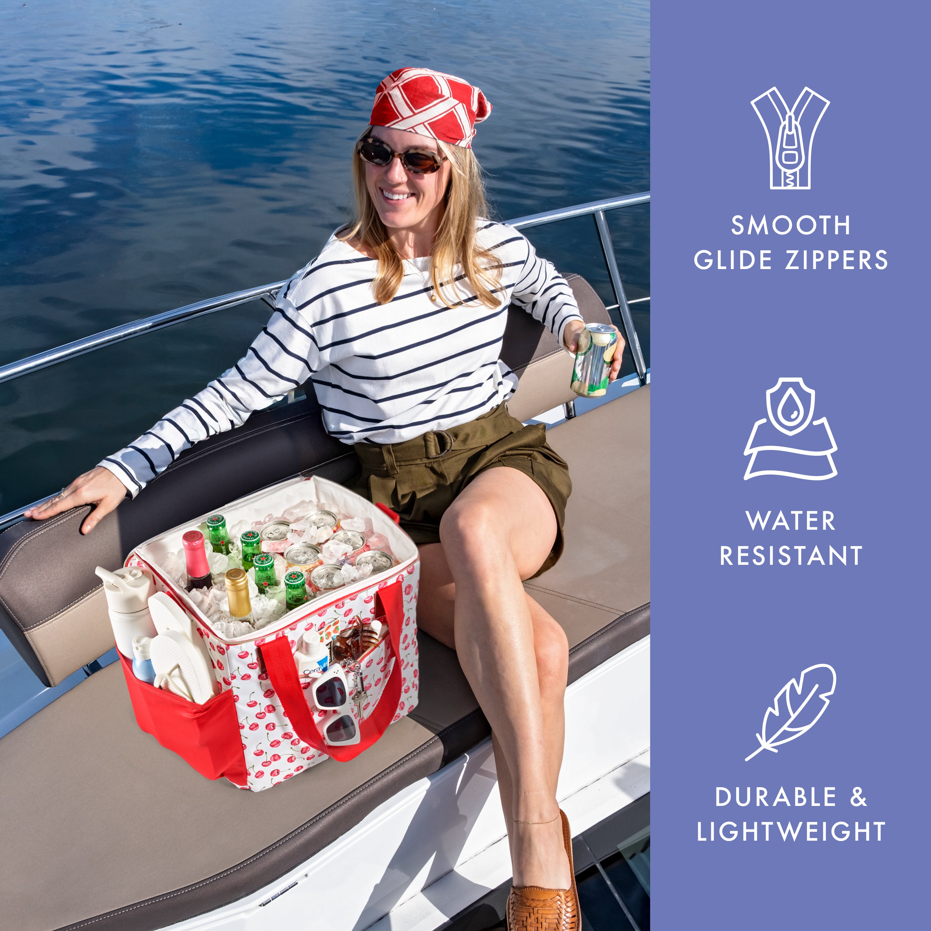 fit-fresh-regatta-24-can-soft-cooler-cherries-insulated-leak-resistant-soft-side image 5